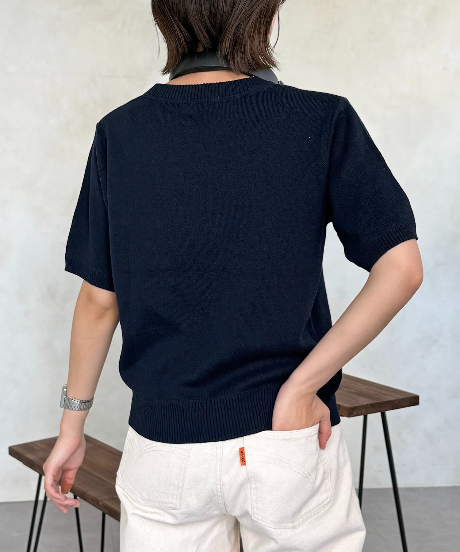 CPCM(シーピーシーエム) 【U.S. POLO ASSN.】スウェットライク半袖ニット