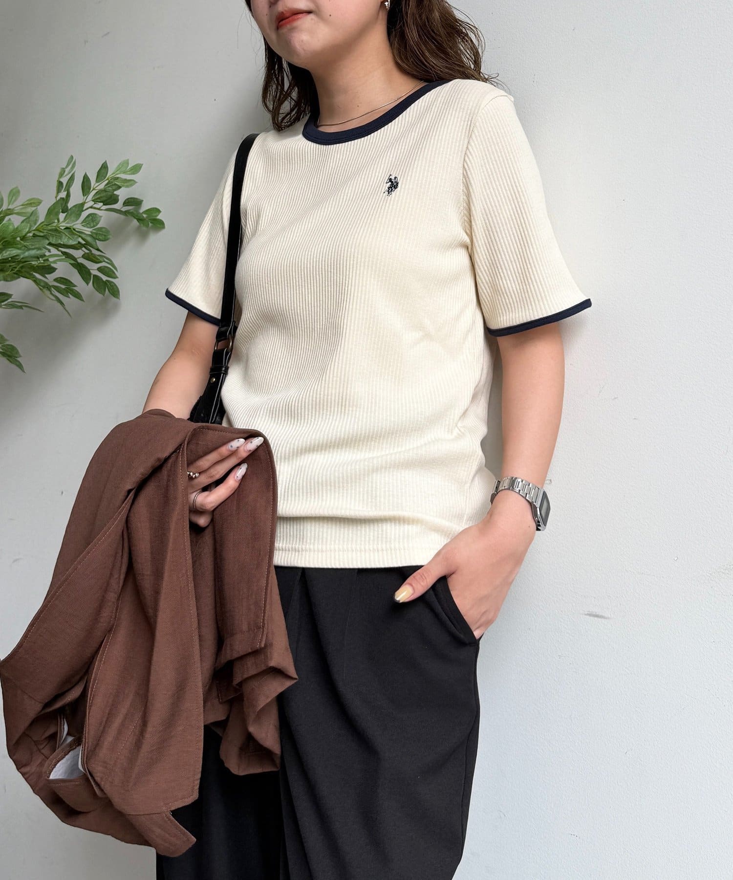 CPCM(シーピーシーエム) 【U.S. POLO ASSN. 】クルーネック半袖リブT