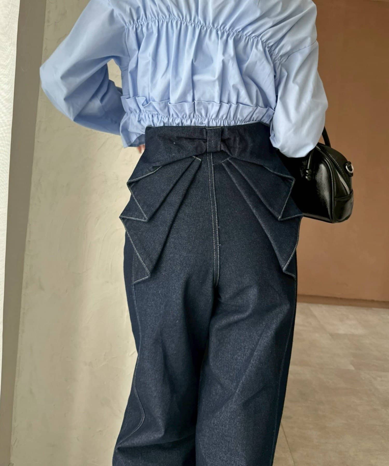 Remind me and forever(リマインドミーアンドフォーエバー) 後リボンストレートデニム