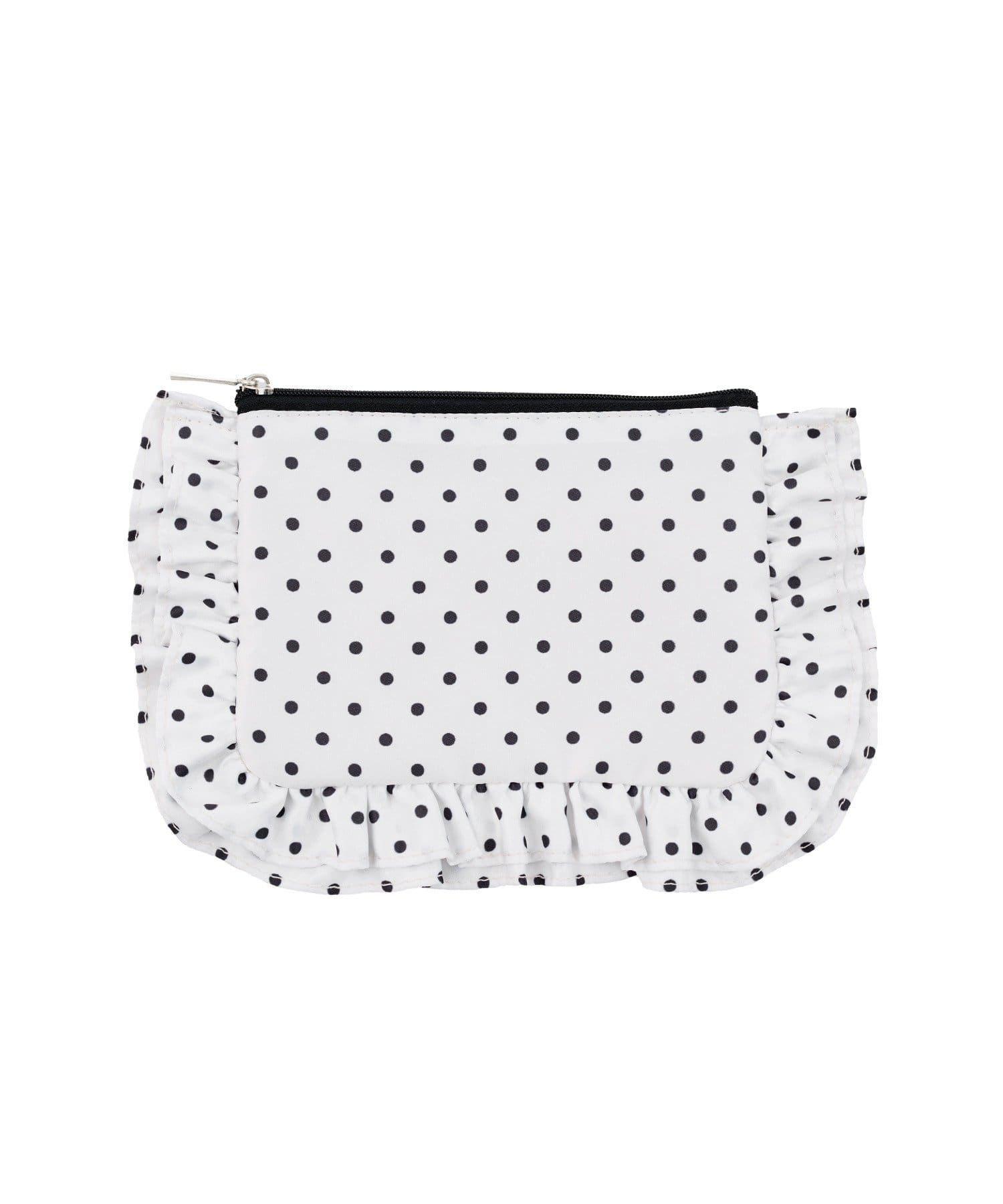 3COINS(スリーコインズ) ドットダブルフリルポーチ