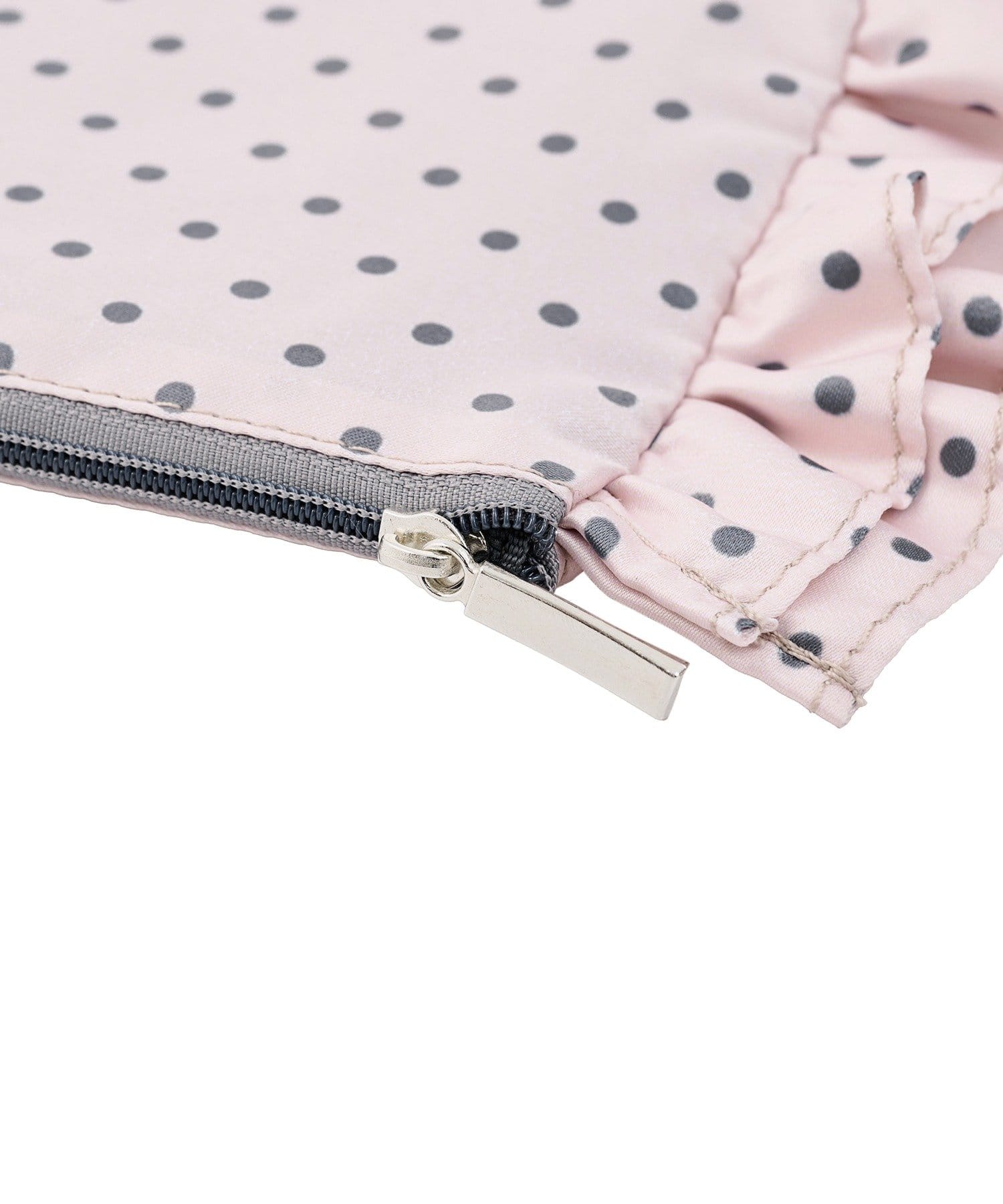 3COINS(スリーコインズ) ドットダブルフリルポーチ