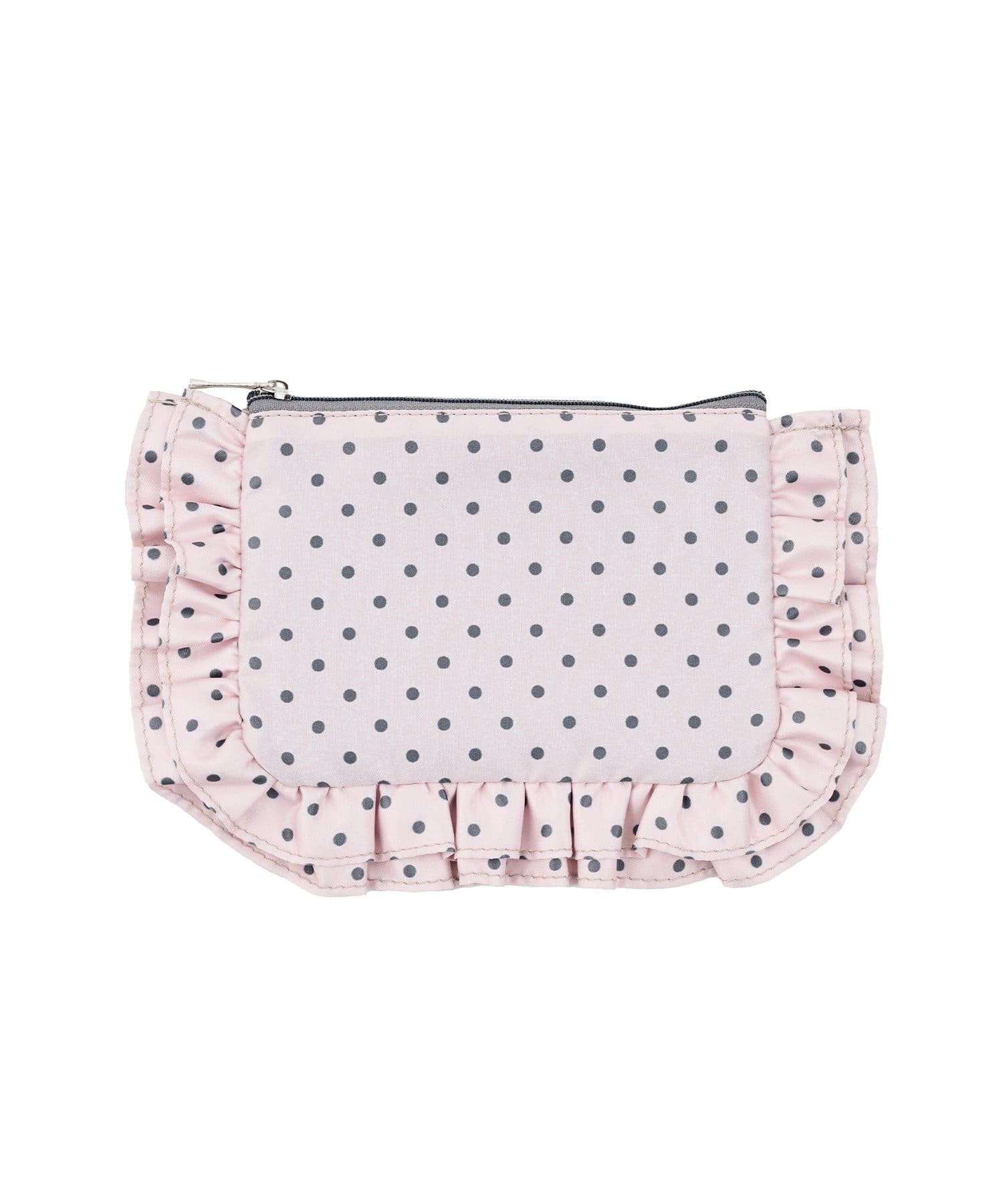 3COINS(スリーコインズ) ドットダブルフリルポーチ