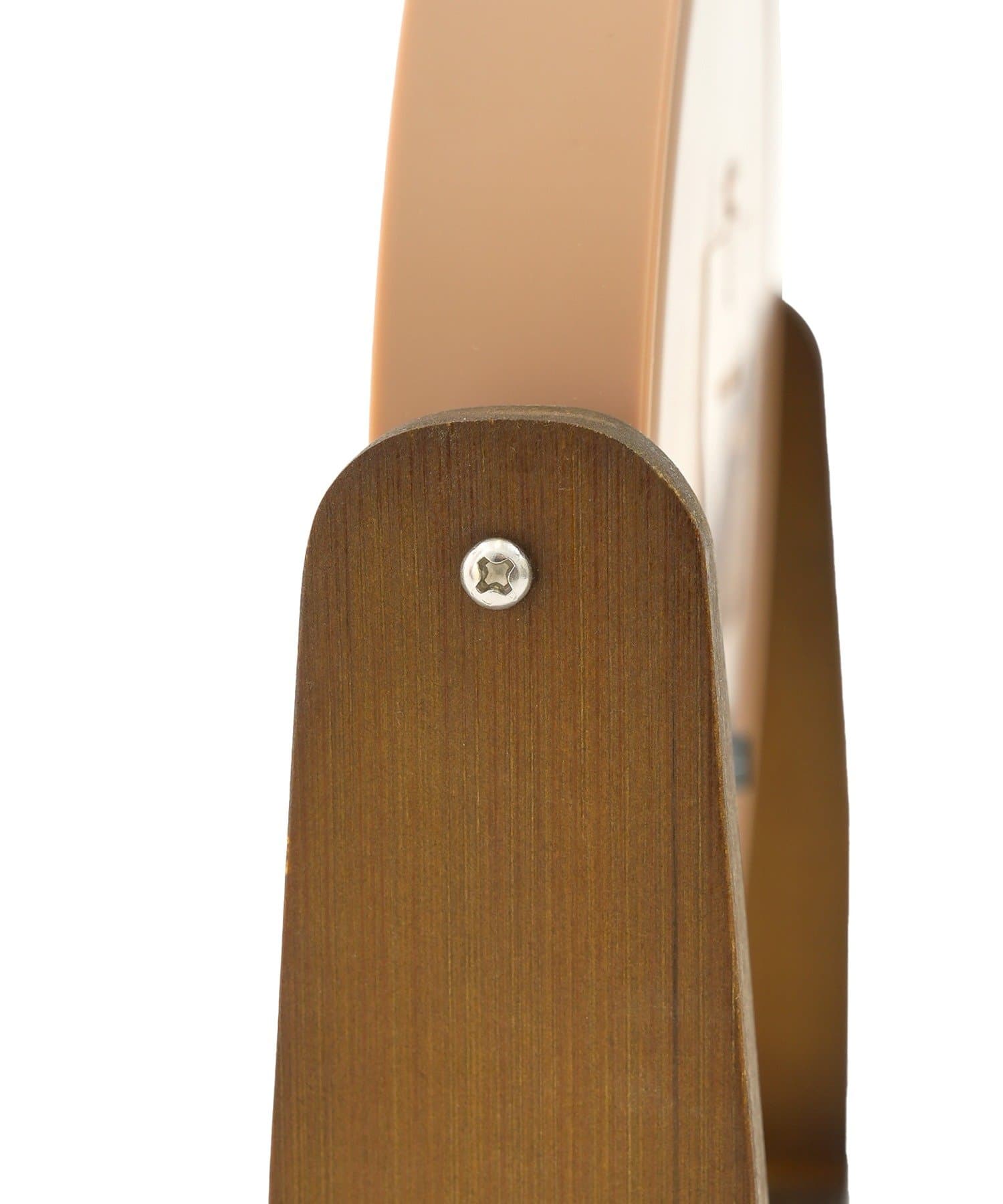 3COINS(スリーコインズ) 《電池式・USB給電》ウッド調LEDライト付きミラー／and us