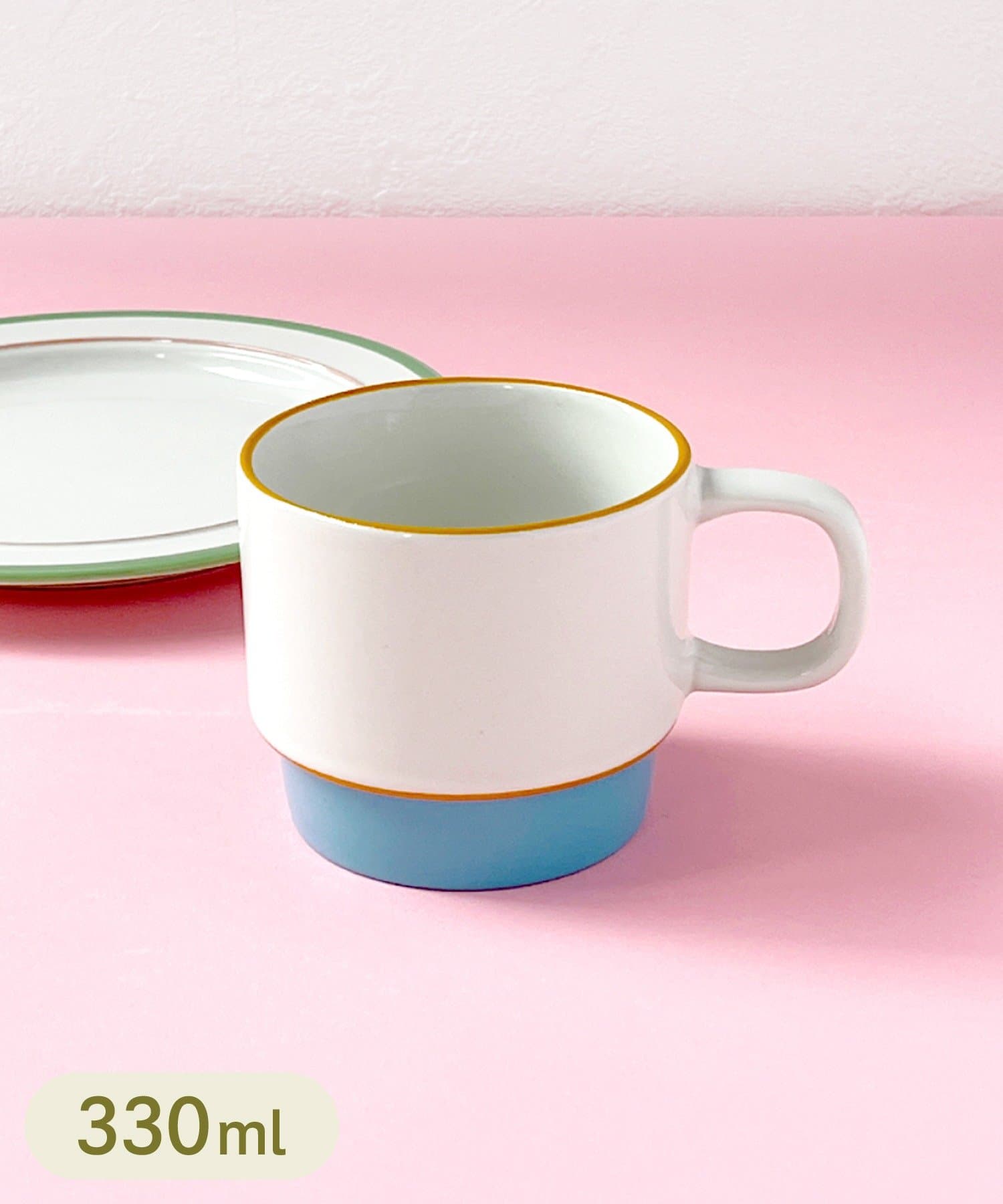 3COINS(スリーコインズ) ラインマグ：330ml