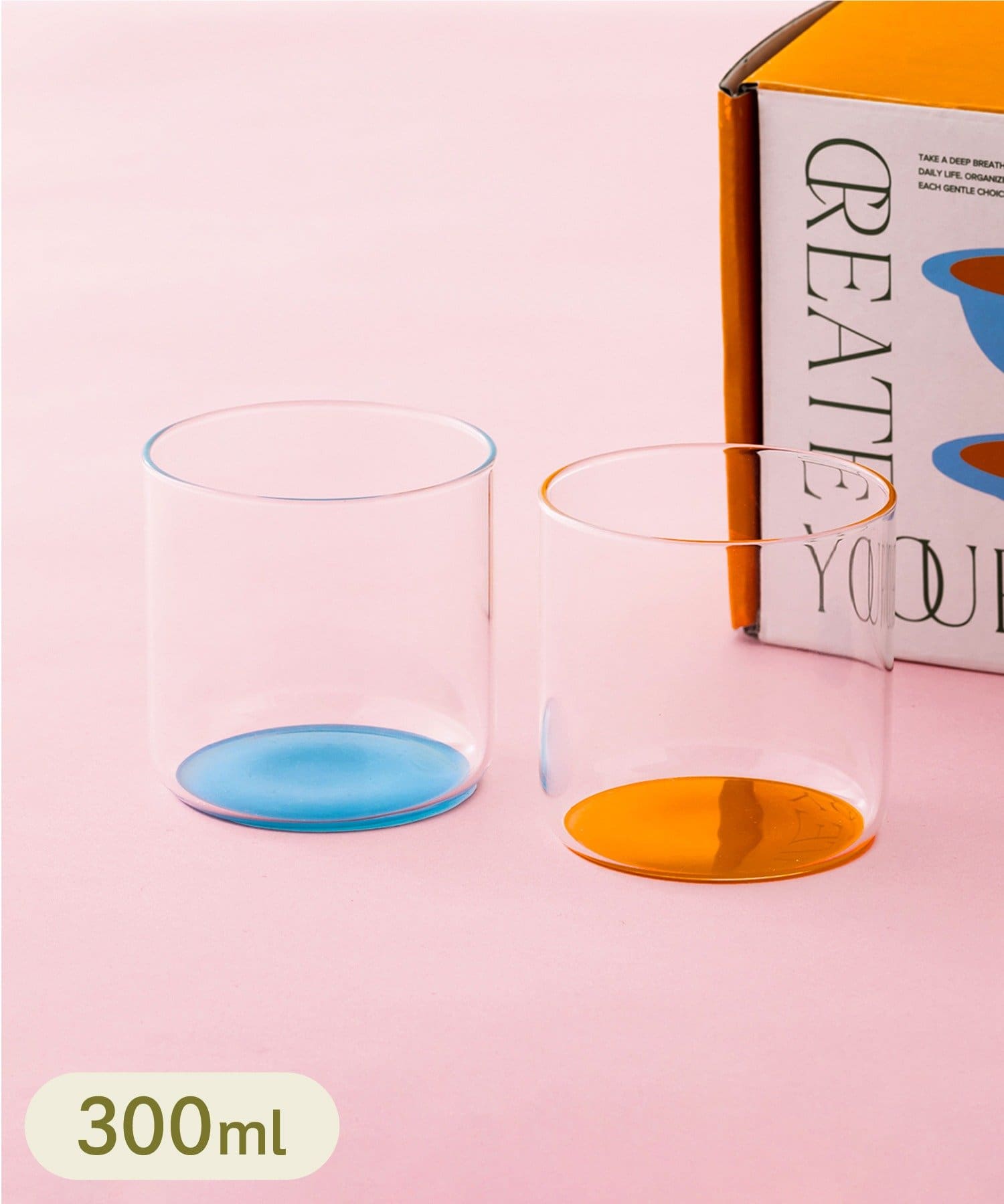 3COINS(スリーコインズ) グラスセット：300ml