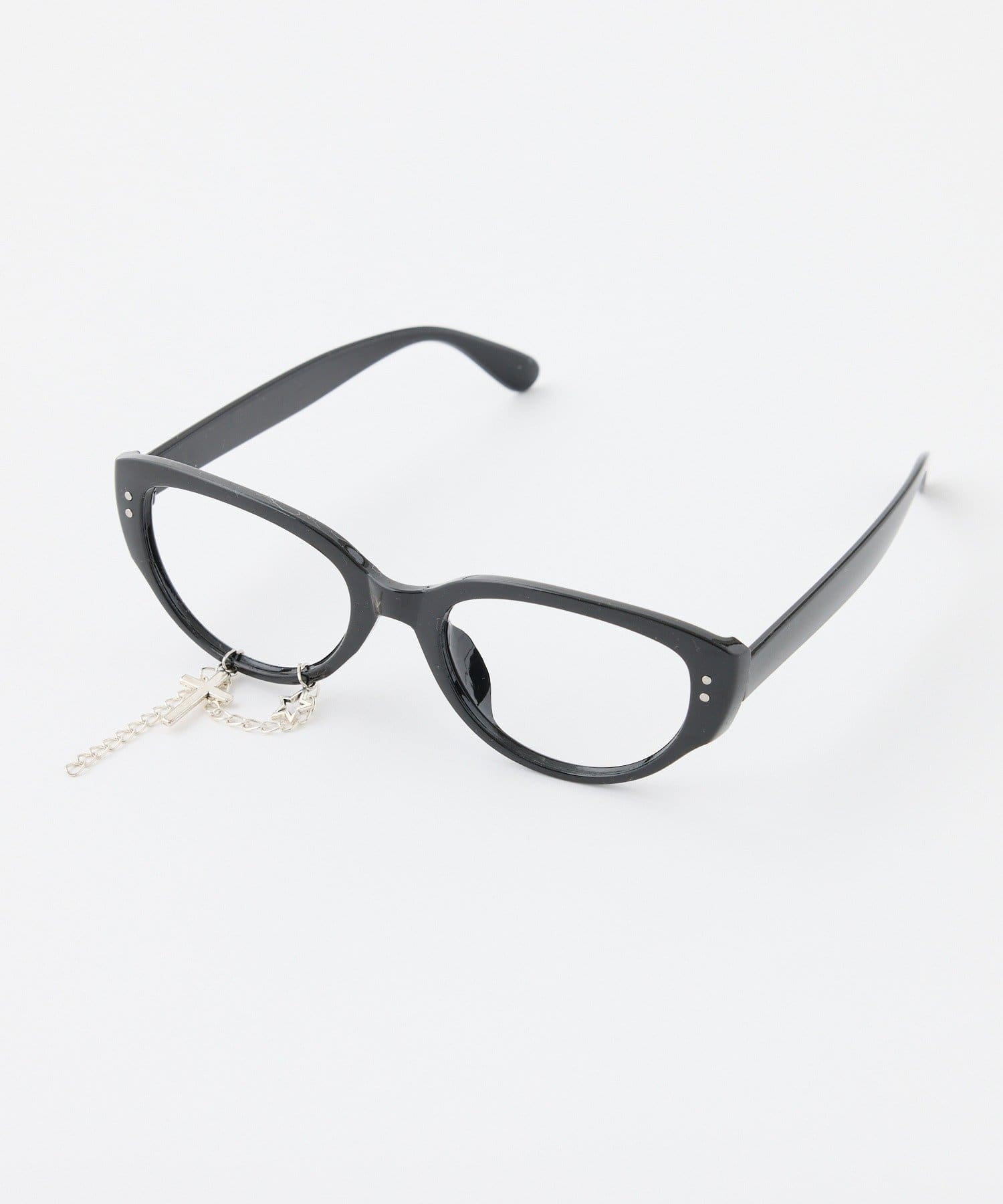 one after another NICE CLAUP(ワンアフターアナザー ナイスクラップ) チャーム付き伊達メガネ/レンズなし