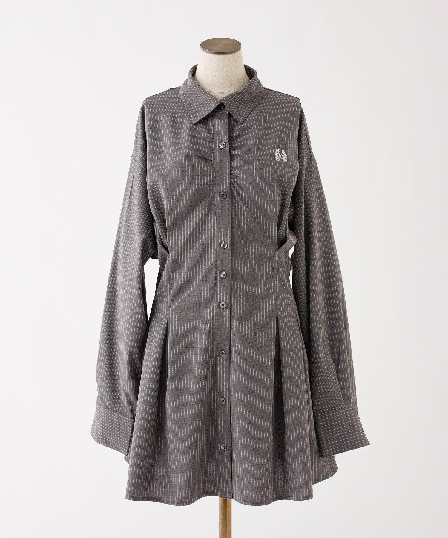 one after another NICE CLAUP(ワンアフターアナザー ナイスクラップ) 【マイナス5キロ見え】レースアップシャツチュニック