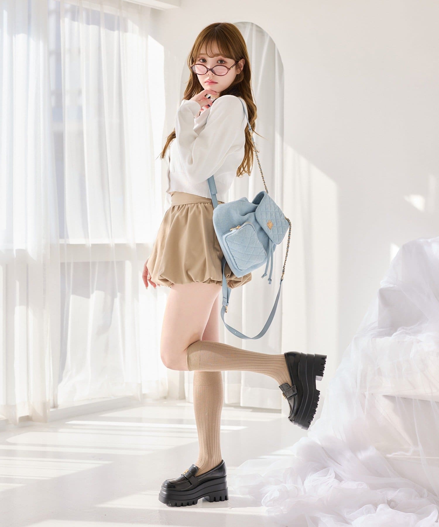 one after another NICE CLAUP(ワンアフターアナザー ナイスクラップ) 【２WAY仕様】マイナス3キロ見え厚底ローファー