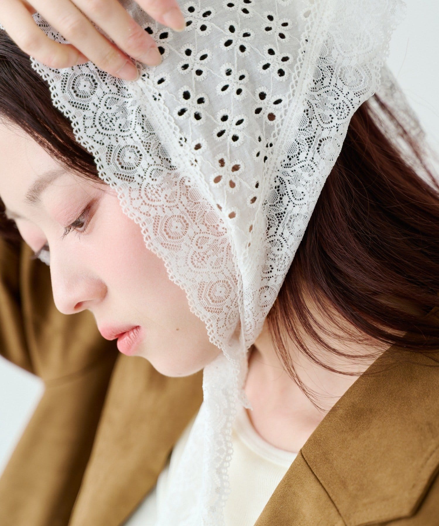 Kastane(カスタネ) レースタイアップスカーフ