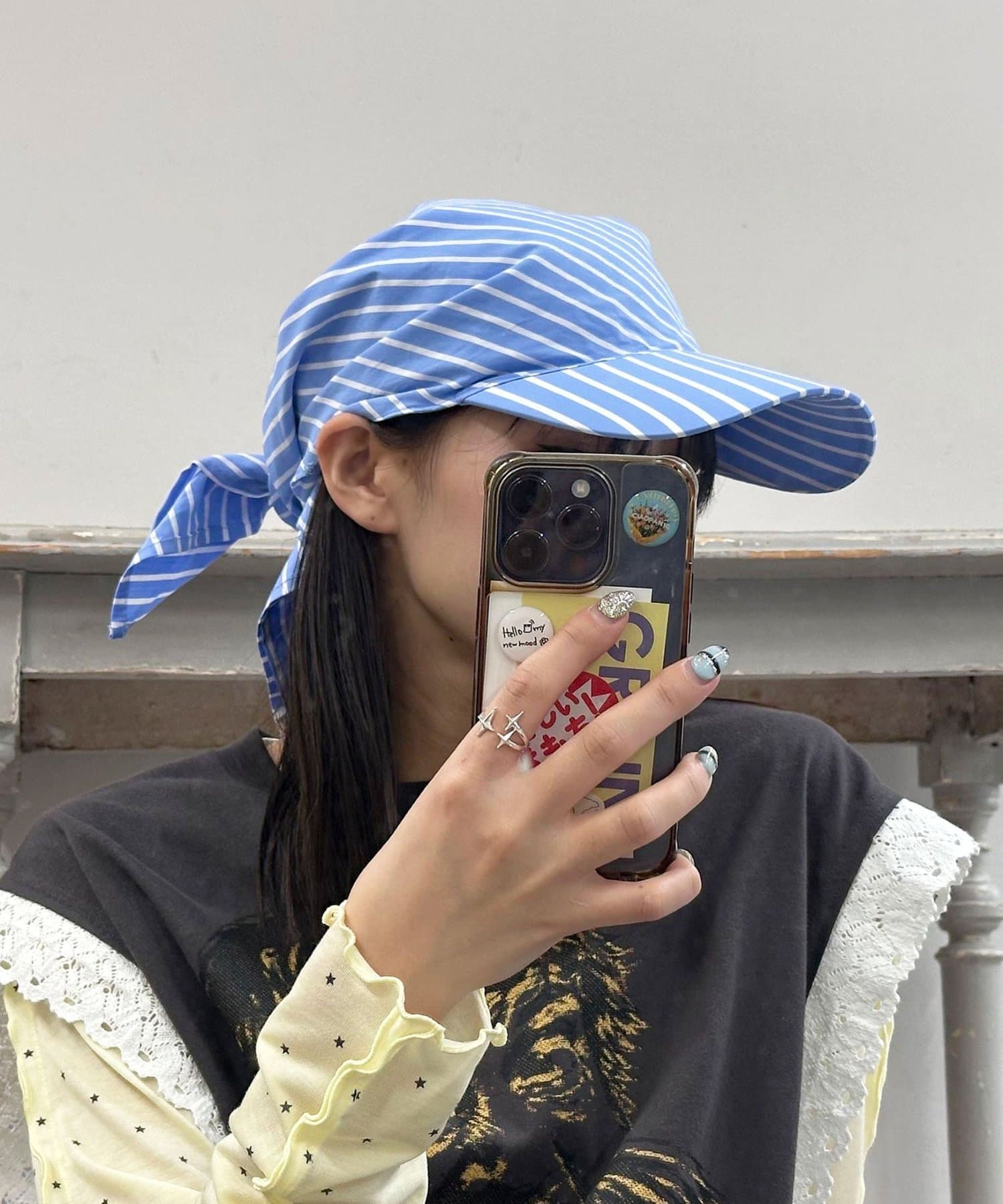 CIAOPANIC(チャオパニック) スカーフデザインキャップ