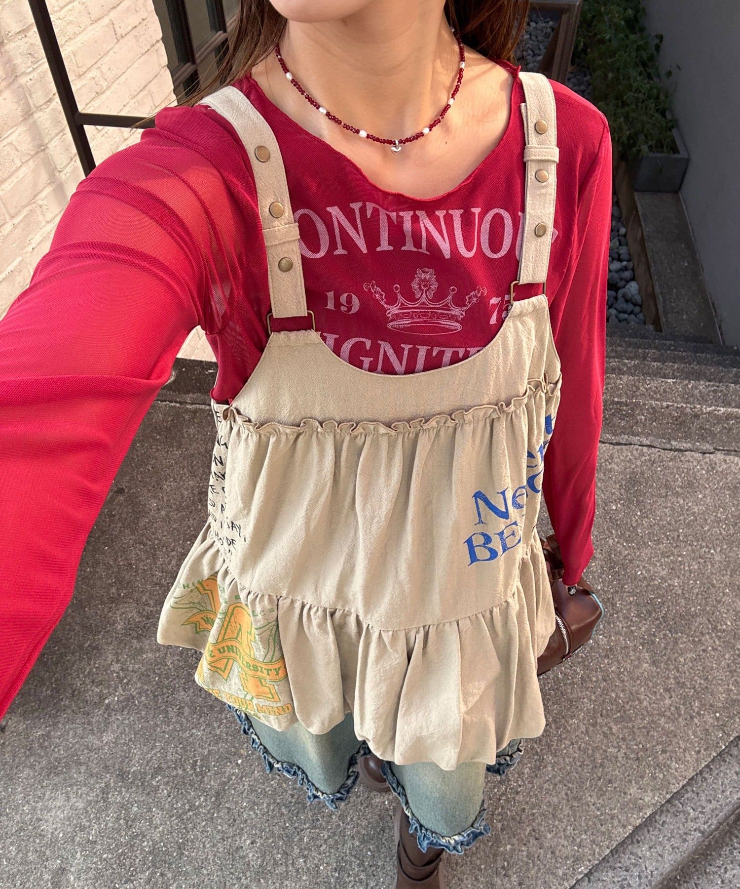 CIAOPANIC(チャオパニック) リメイク風バルーンチュニックワンピース