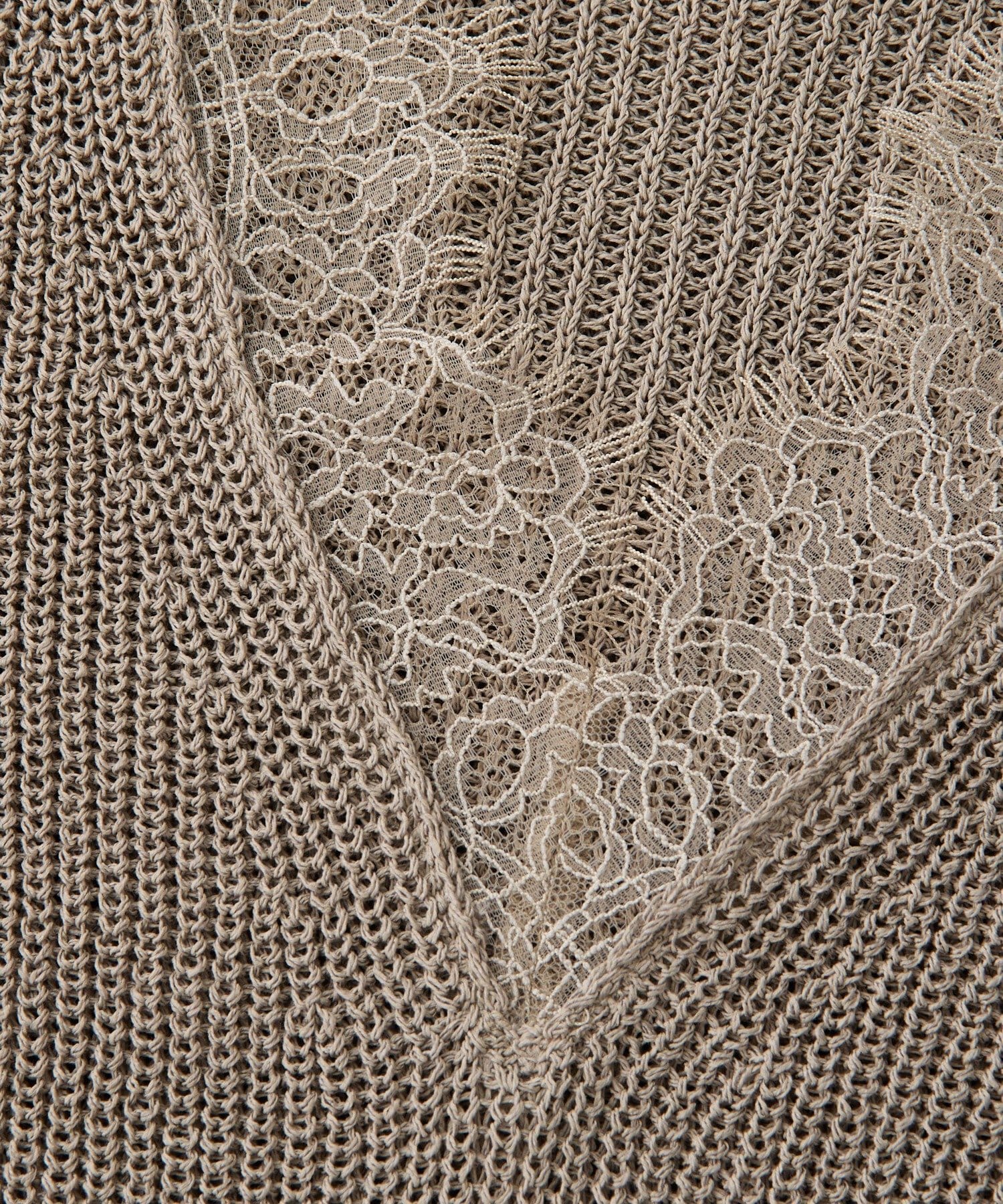 RIVE DROITE(リヴドロワ) 予約【トレンド感抜群】ペーパーヤーンレース衿ニット