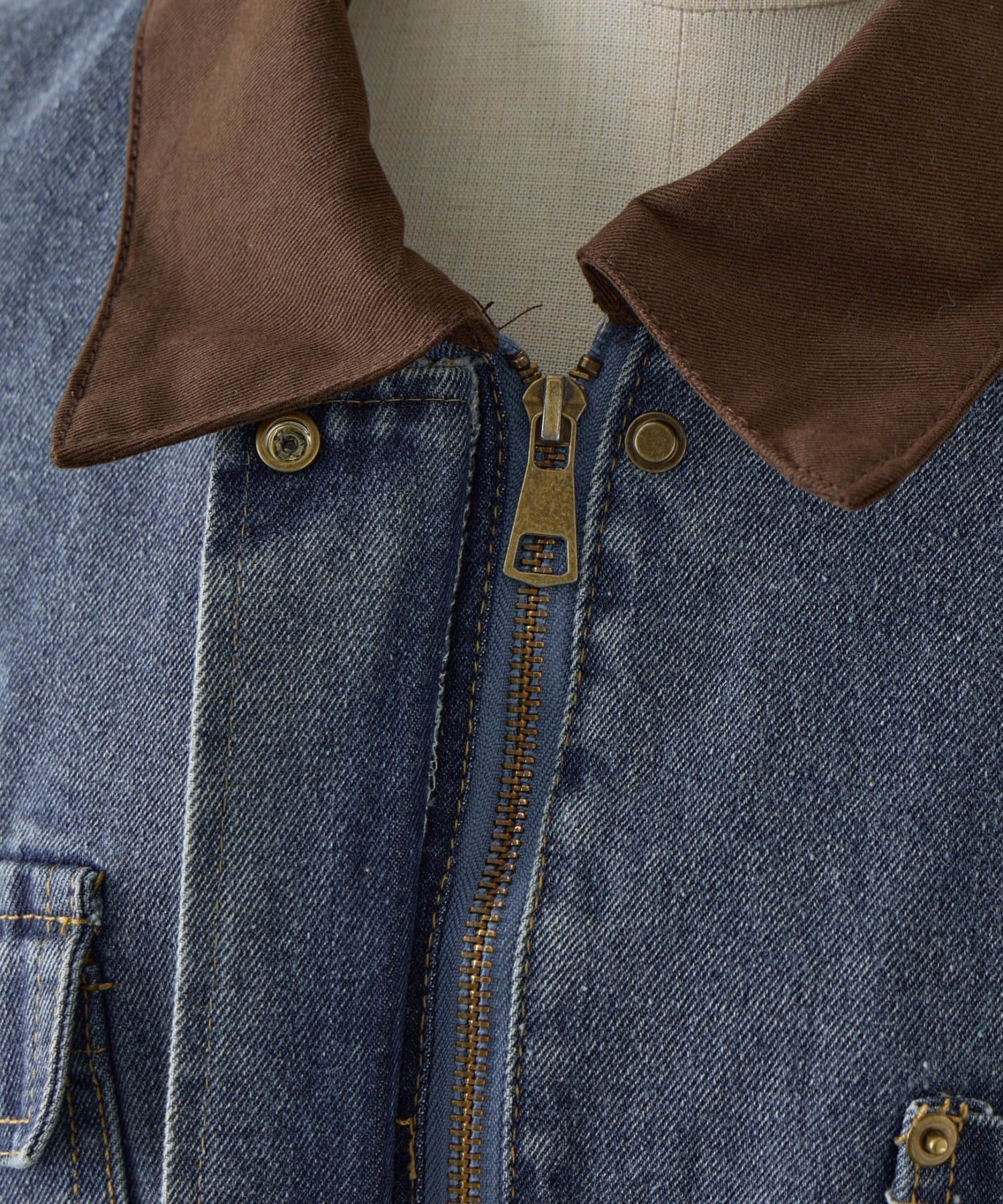 -goocy-(グーシー) 衿配色カバーオール