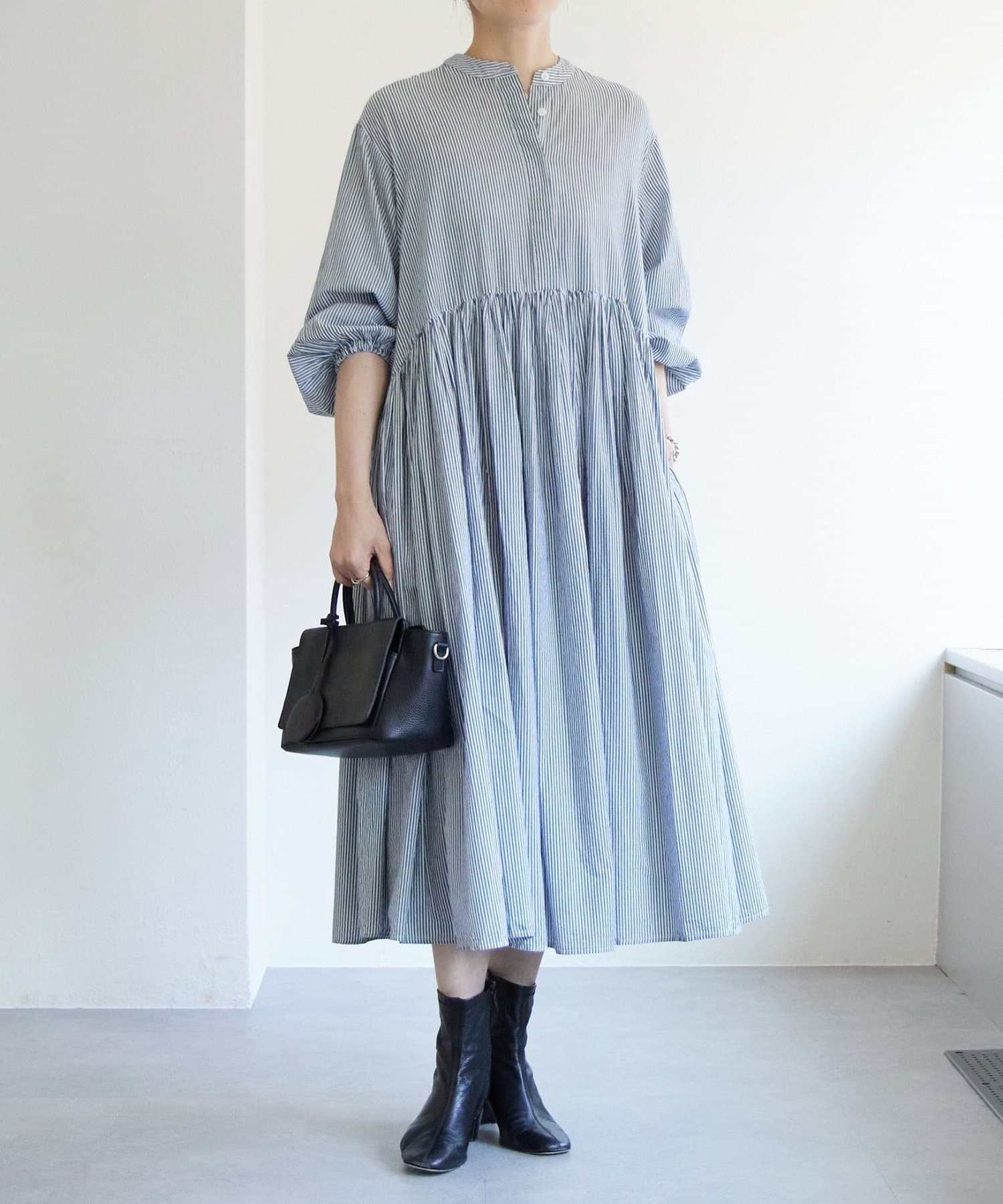 BEARDSLEY(ビアズリー) 《1/23(金)11：00予約開始》先染めギャザーワンピース