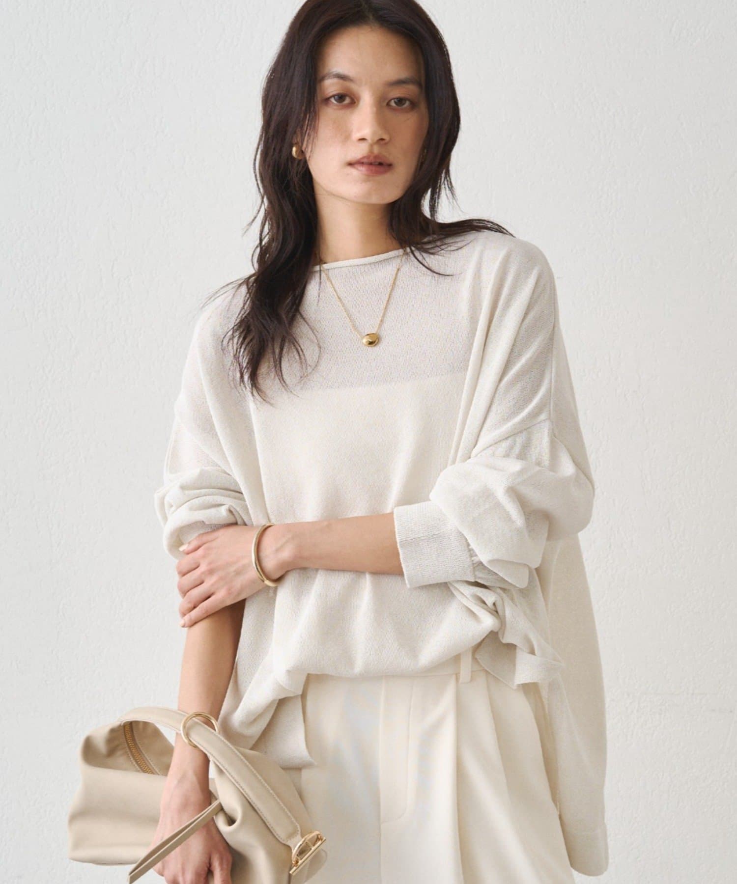 LOUNGEDRESS(ラウンジドレス) 和紙天竺ニット