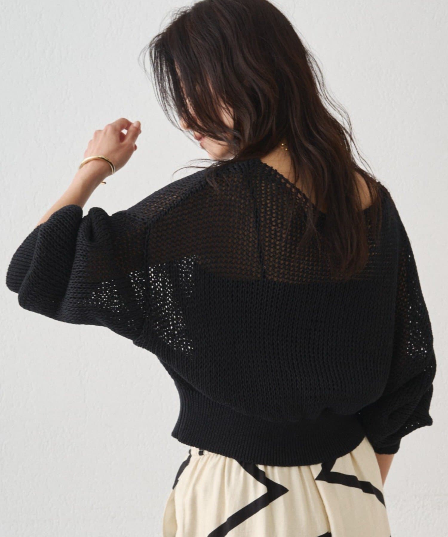 LOUNGEDRESS(ラウンジドレス) クリスピーコットンショートニット