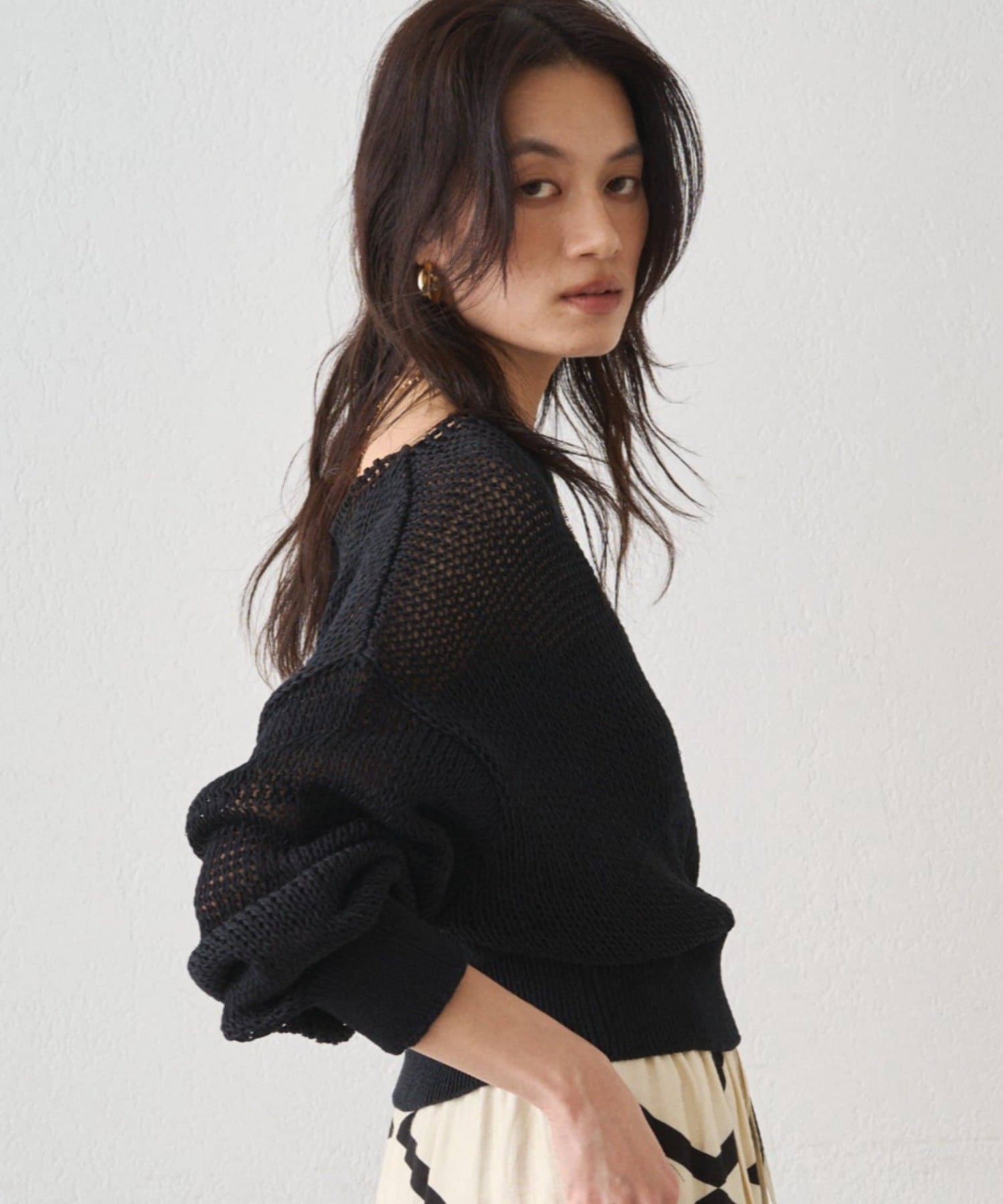 LOUNGEDRESS(ラウンジドレス) クリスピーコットンショートニット