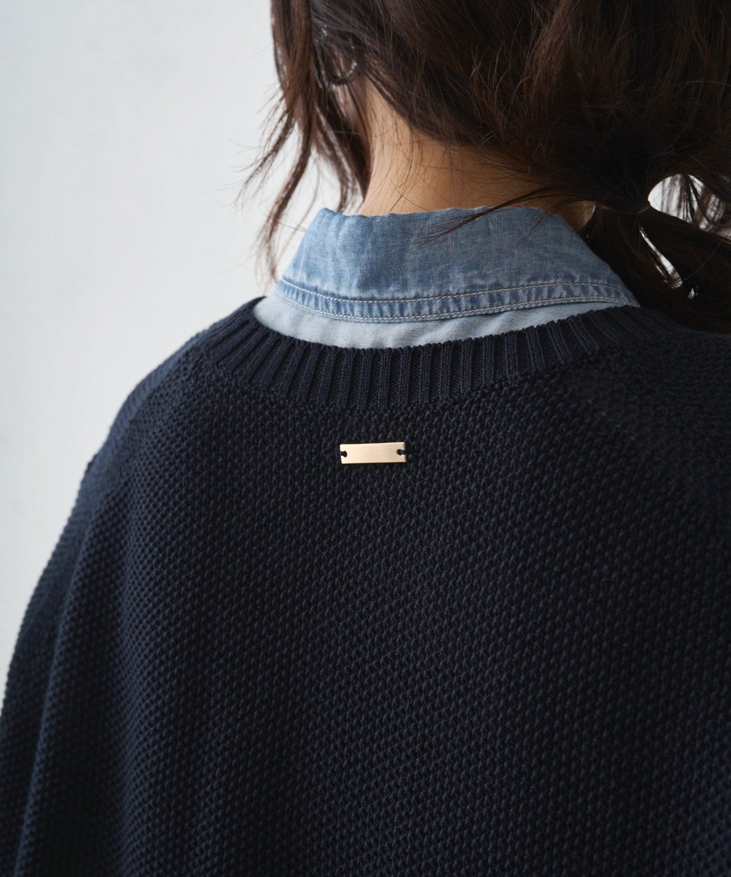 LOUNGEDRESS(ラウンジドレス) 【JAPAN MADE】ギマ鹿子ポンチョニットベスト