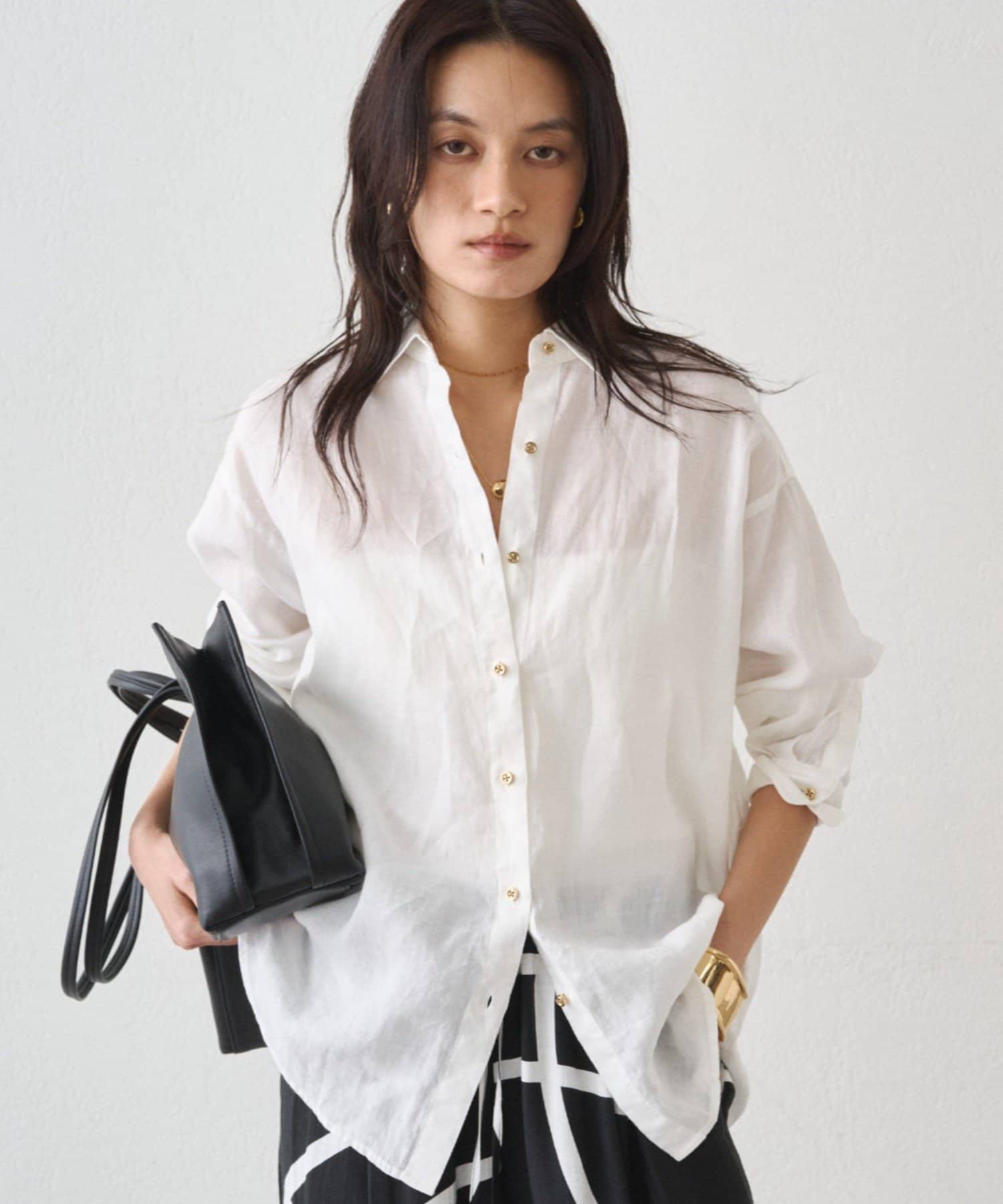 LOUNGEDRESS(ラウンジドレス) リネンバックタイシャツ