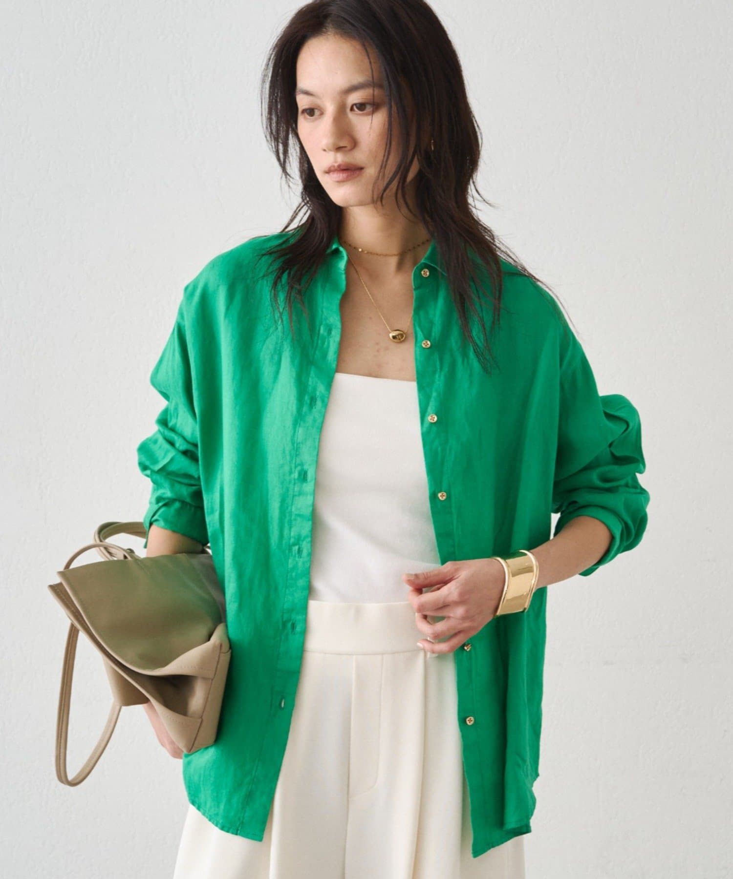 LOUNGEDRESS(ラウンジドレス) リネンバックタイシャツ