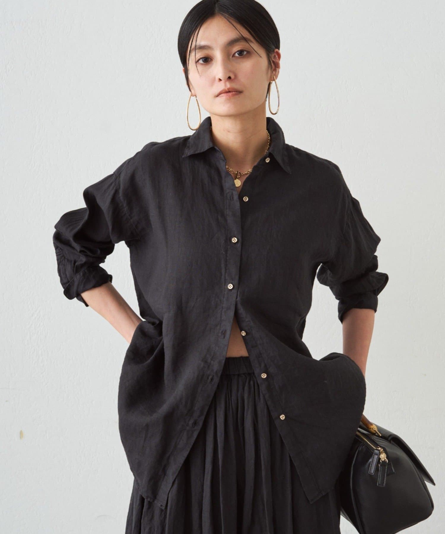 LOUNGEDRESS(ラウンジドレス) リネンバックタイシャツ