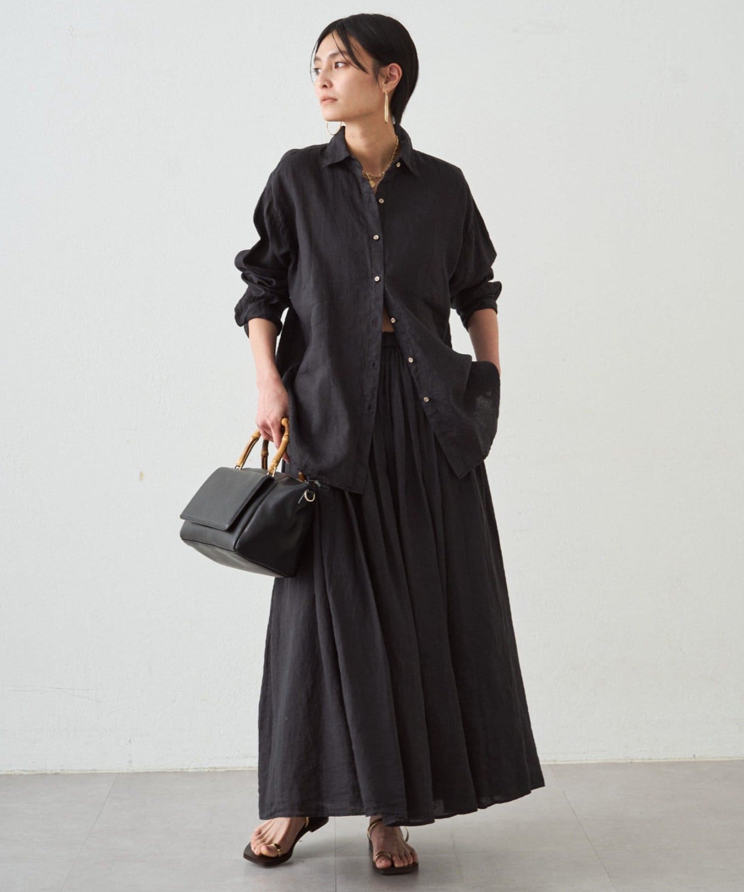 LOUNGEDRESS(ラウンジドレス) 《累計販売2万枚/名品アイテム》リネンバックタイシャツ