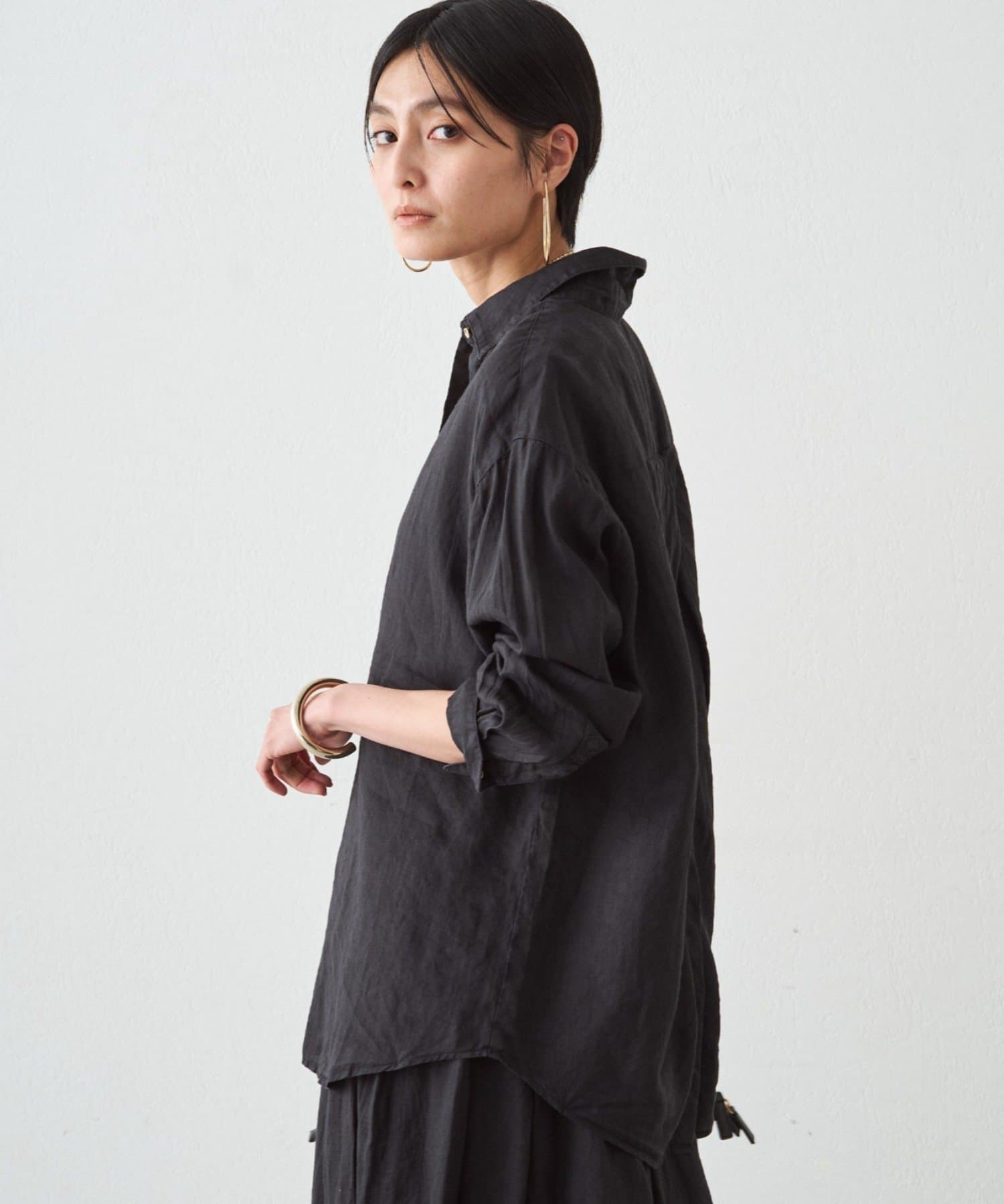 LOUNGEDRESS(ラウンジドレス) リネンバックタイシャツ