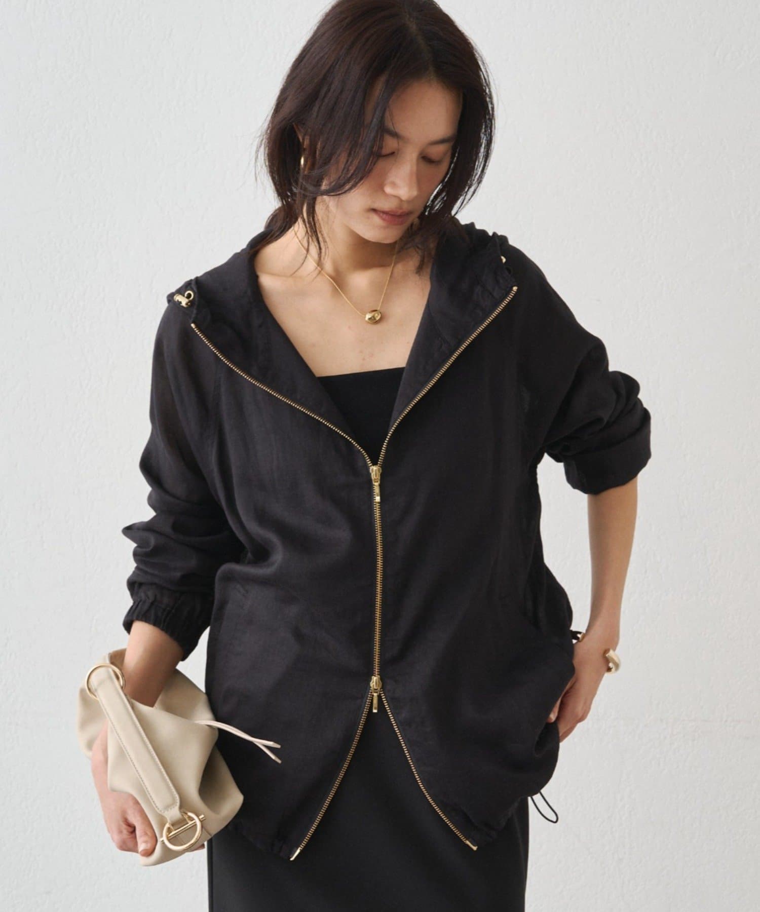 LOUNGEDRESS(ラウンジドレス) シアーZIPパーカー