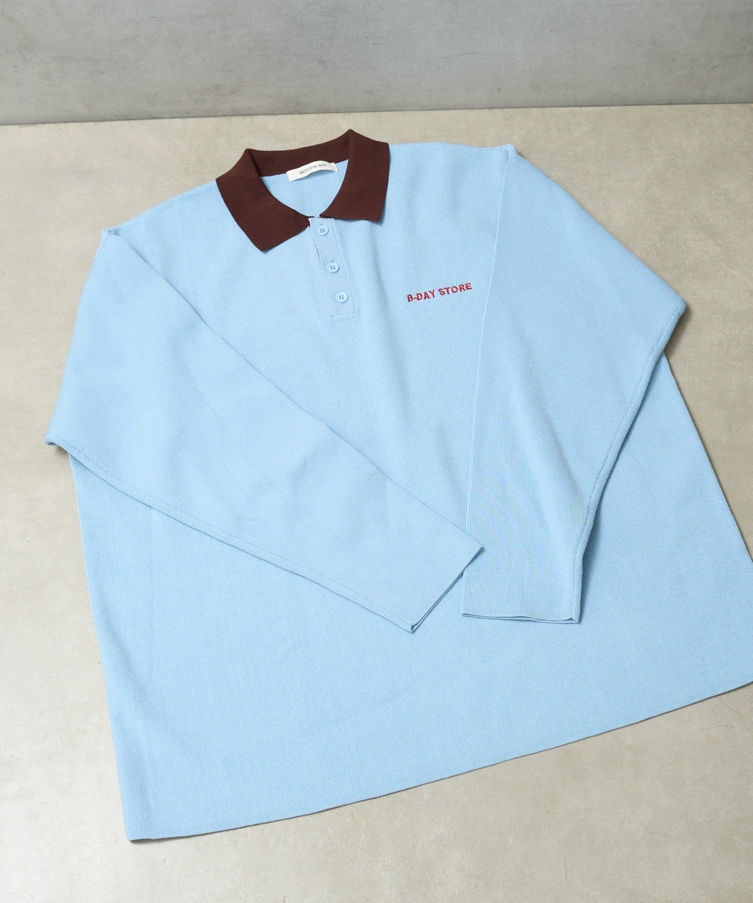 BIRTHDAY BAR(バースデイバー) 【B-DAY STORE】バイカラーポロニット　メンズ