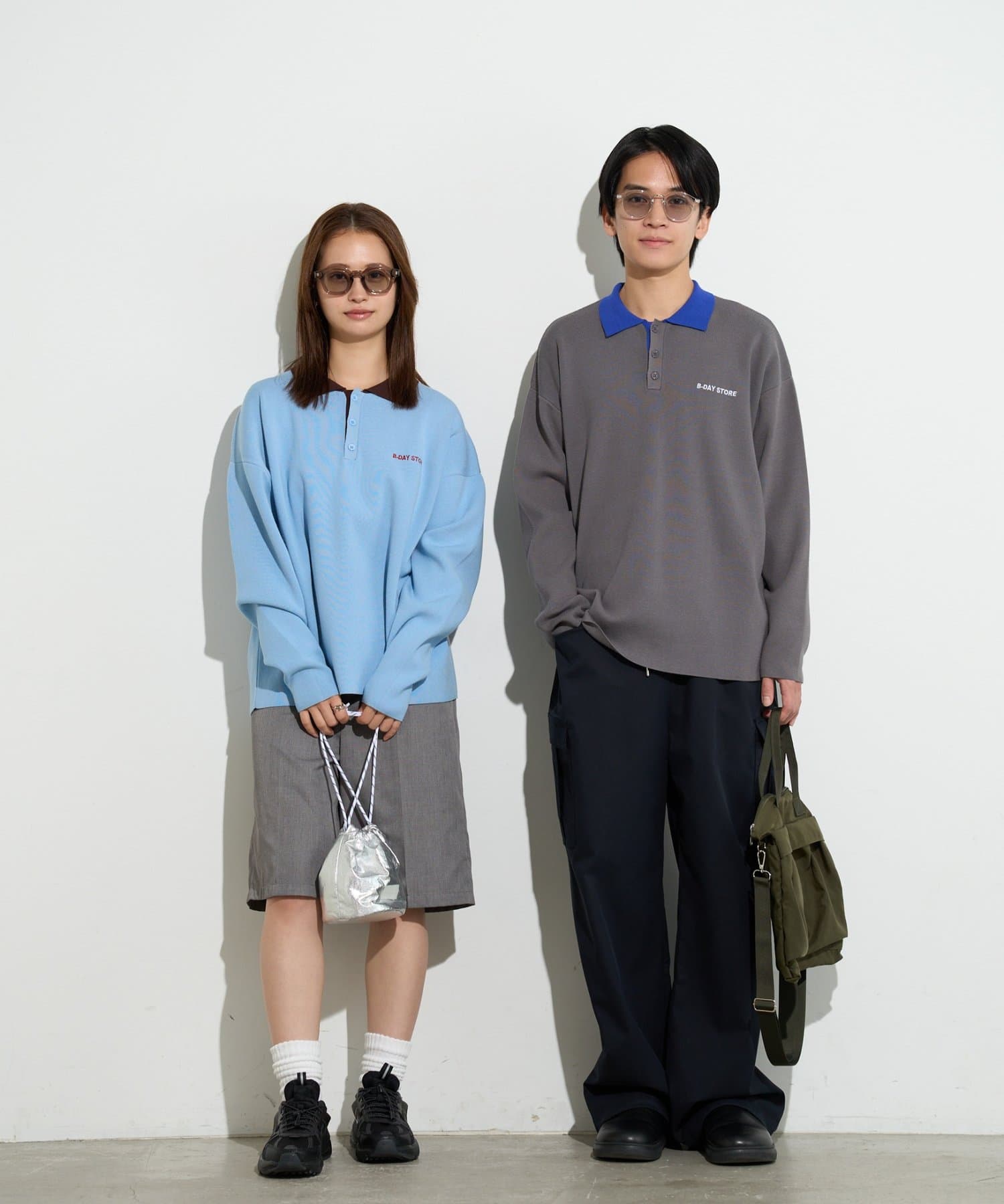 BIRTHDAY BAR(バースデイバー) 【B-DAY STORE】バイカラーポロニット　メンズ