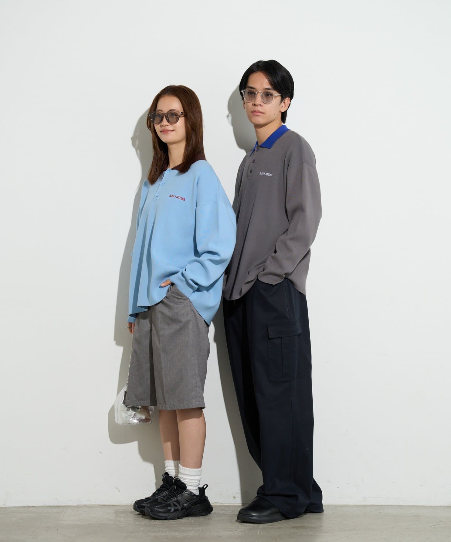 BIRTHDAY BAR(バースデイバー) 【B-DAY STORE】バイカラーポロニット　メンズ