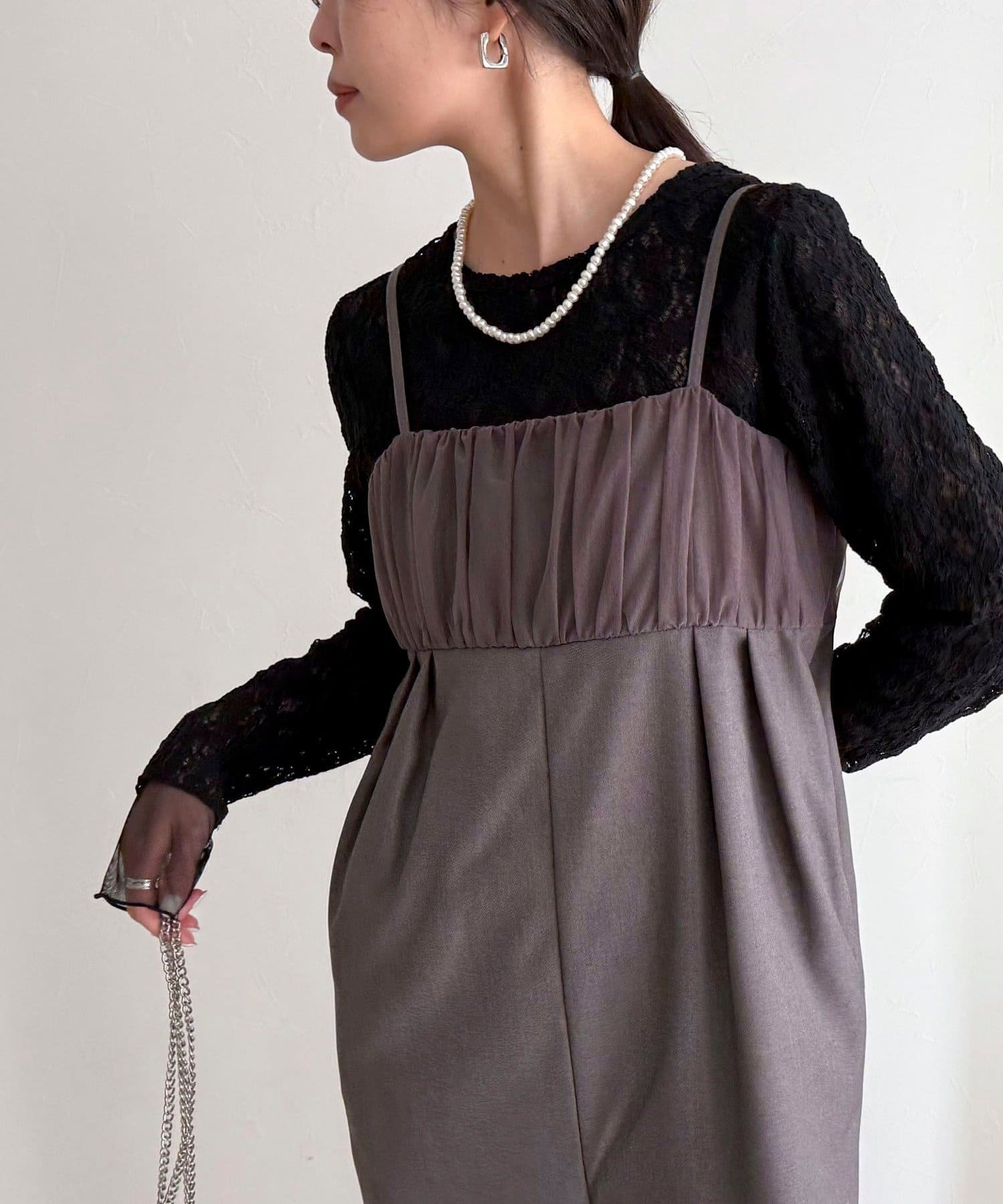 FREDY & GLOSTER(フレディ アンド グロスター) チュールレイヤードレースロンＴ