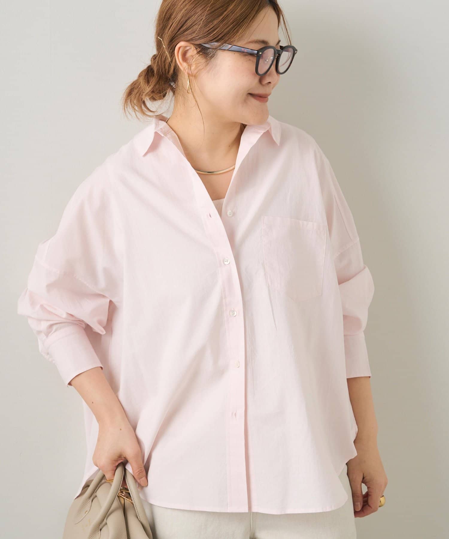 PUAL CE CIN(ピュアルセシン) リヨセルコットンオーバーシャツ