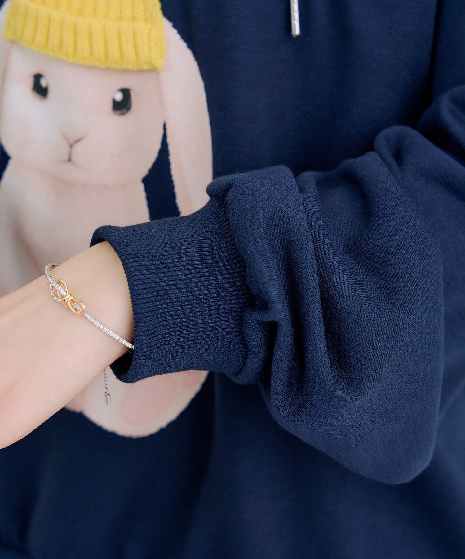 NICE CLAUP / OLIVE des OLIVE OUTLET(ナイスクラップ  / オリーブ デ オリーブ アウトレット) 【RMAF】ニット帽ウサギパーカー