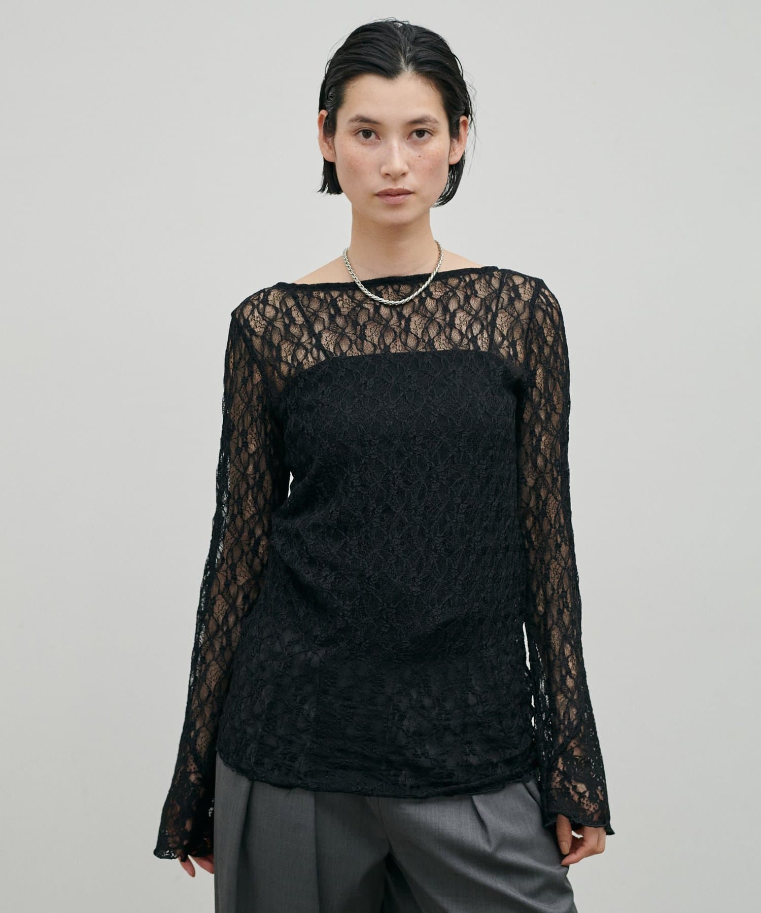 LARUTA(ラルータ) MIXレース切替プルオーバー