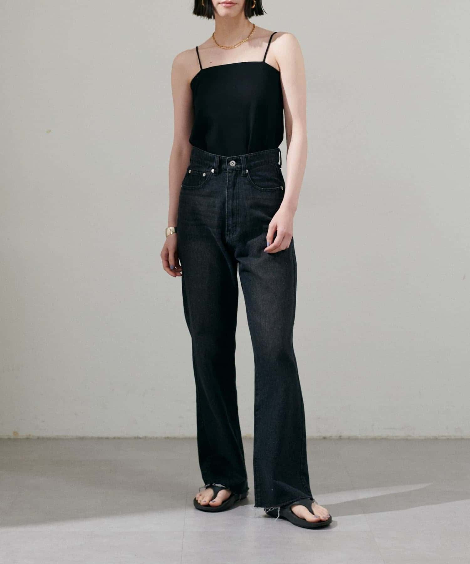 LARUTA(ラルータ) カップ付きレーヨンポンチキャミ