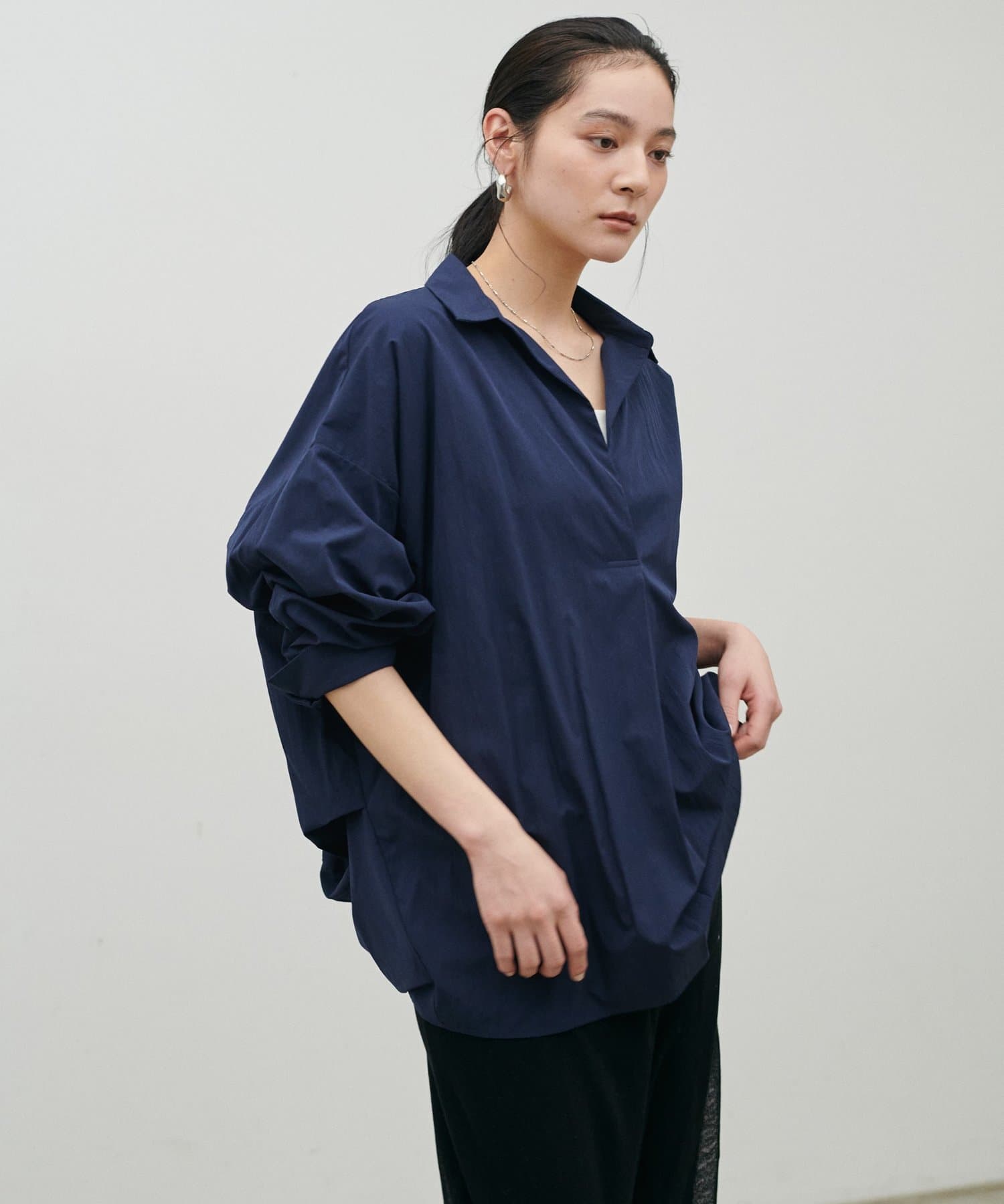 LARUTA(ラルータ) スキッパー長袖シャツ