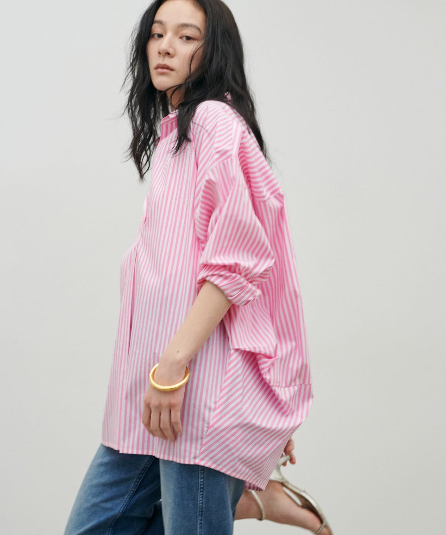 LARUTA(ラルータ) スキッパー長袖シャツ