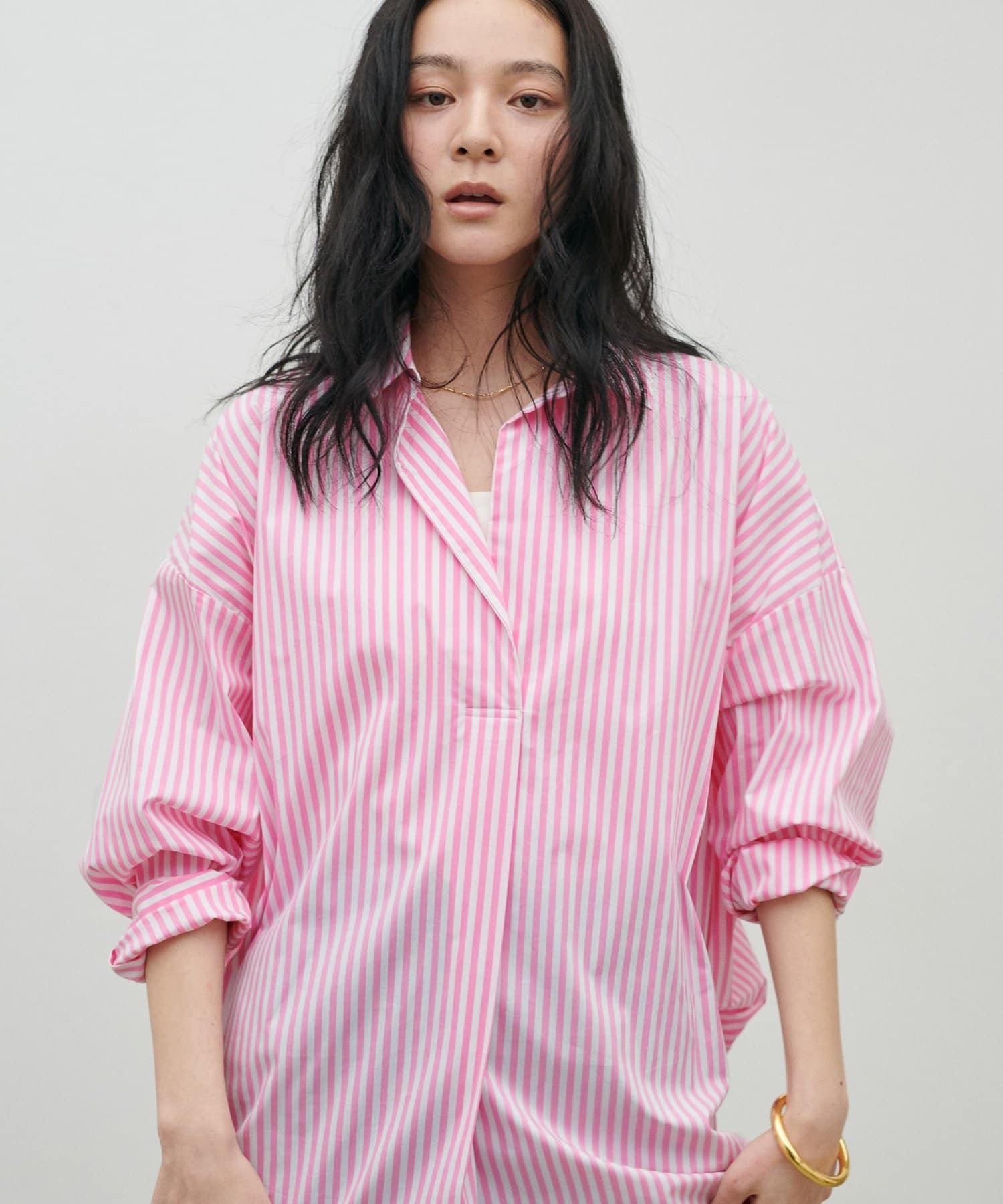 LARUTA(ラルータ) スキッパー長袖シャツ