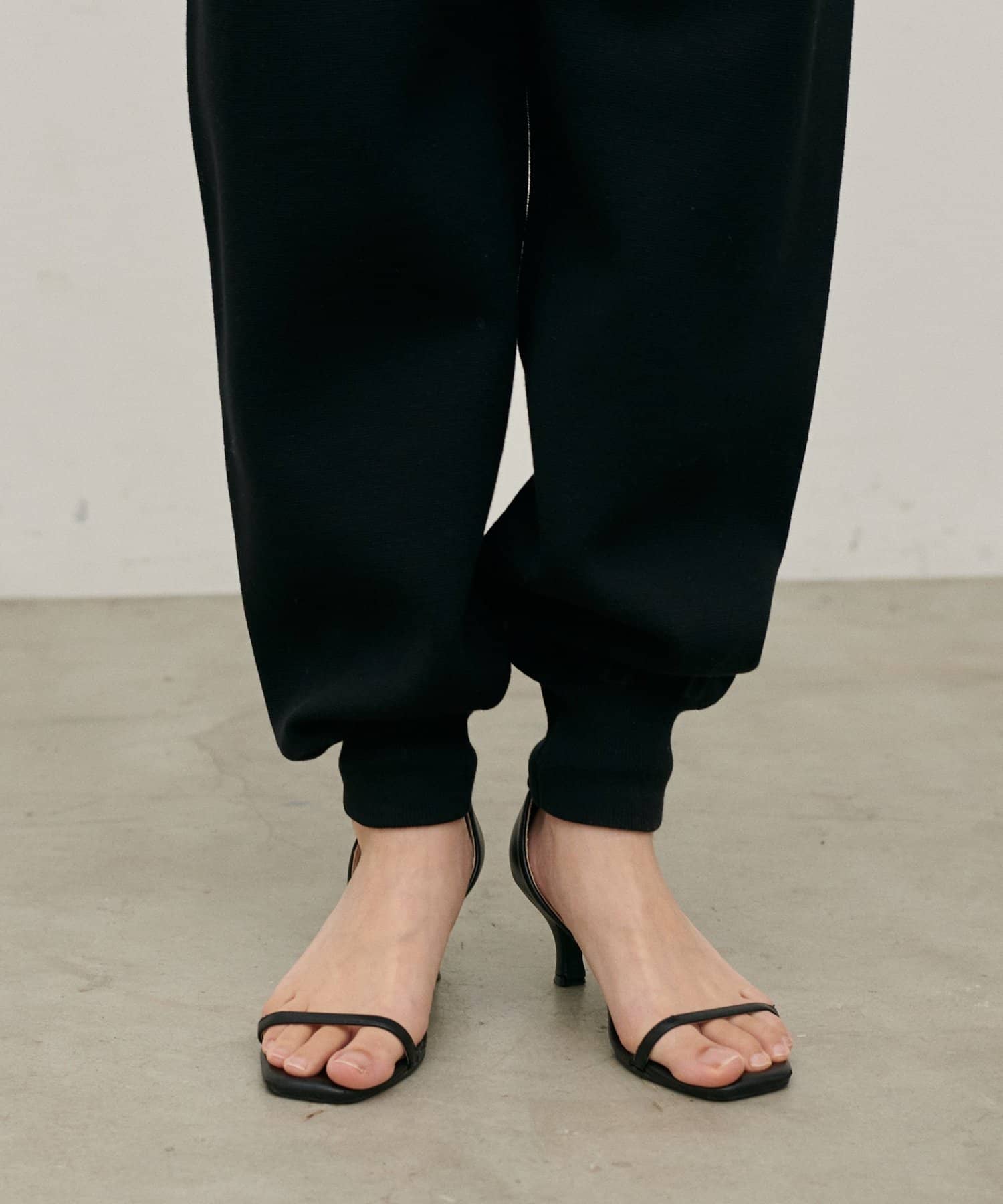 LARUTA(ラルータ) ミラノリブニットジョガーパンツ