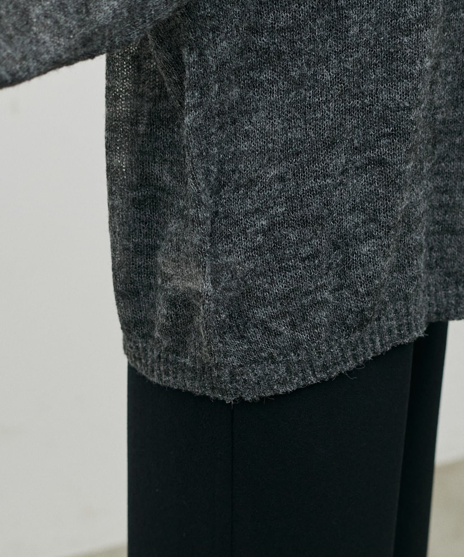 LARUTA(ラルータ) 透かしモヘアボートネックプルオーバー