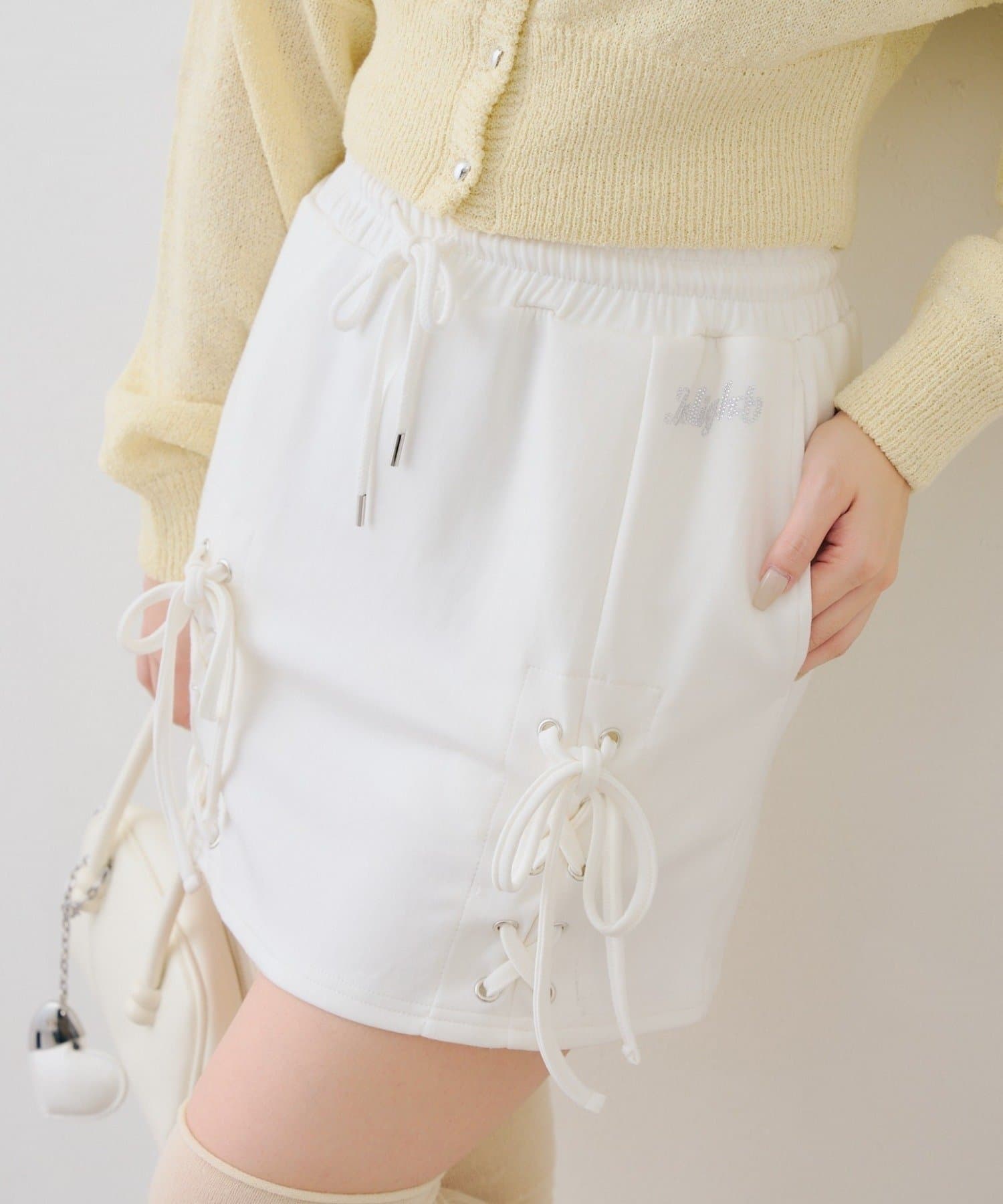 RMAF】[set]ダンボールレースUPスカート | NICE CLAUP / OLIVE des