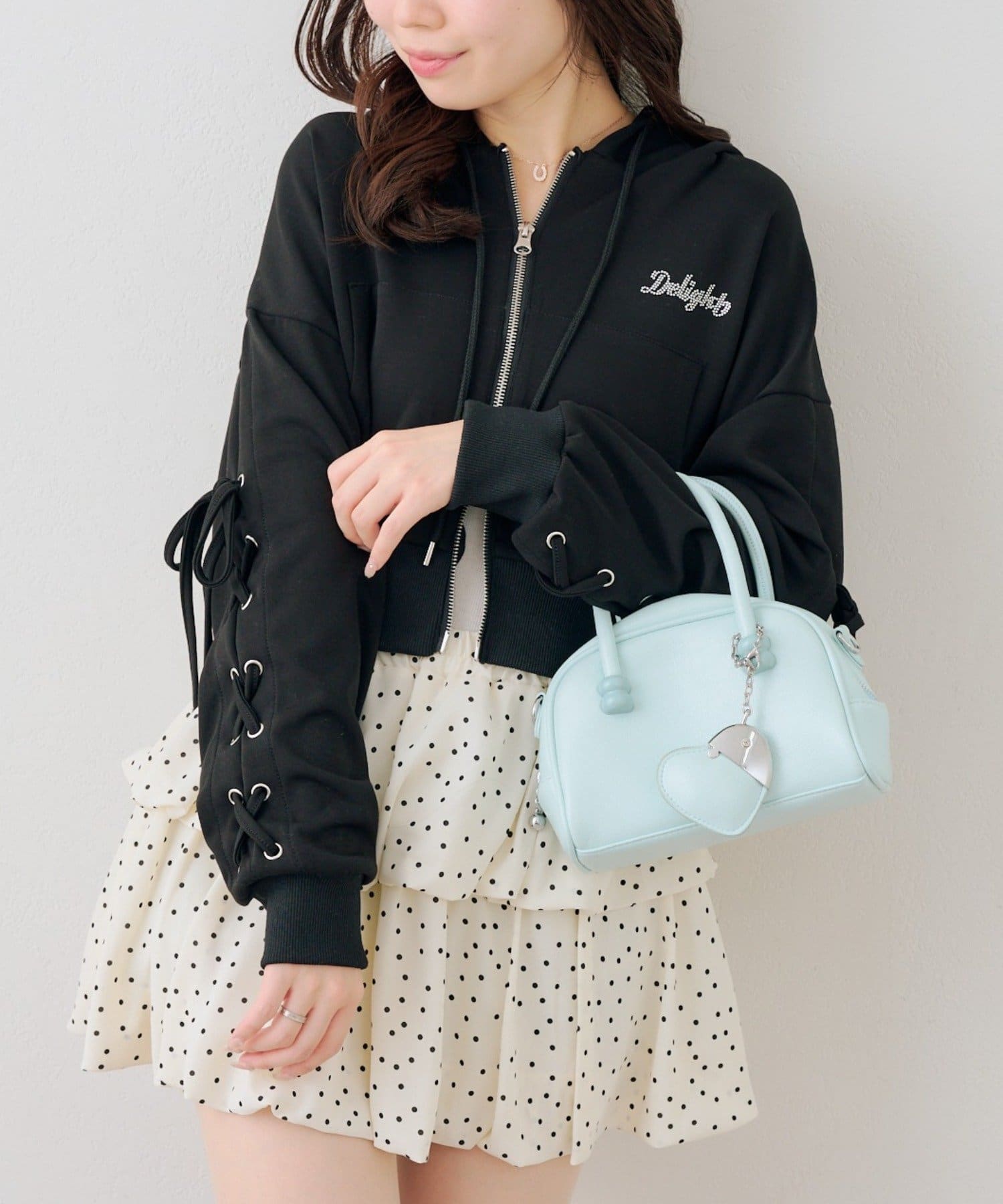 Remind me and forever(リマインドミーアンドフォーエバー) 【set upで楽しめる】ロゴキラリダンボールレースUPパーカー