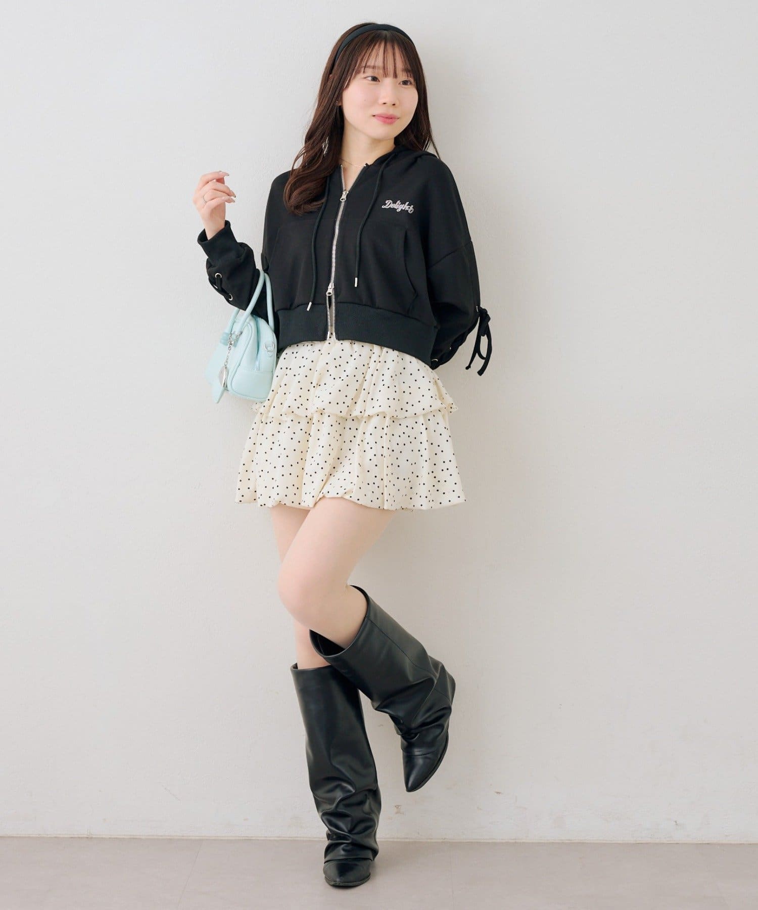 Remind me and forever(リマインドミーアンドフォーエバー) 【set upで楽しめる】ロゴキラリダンボールレースUPパーカー