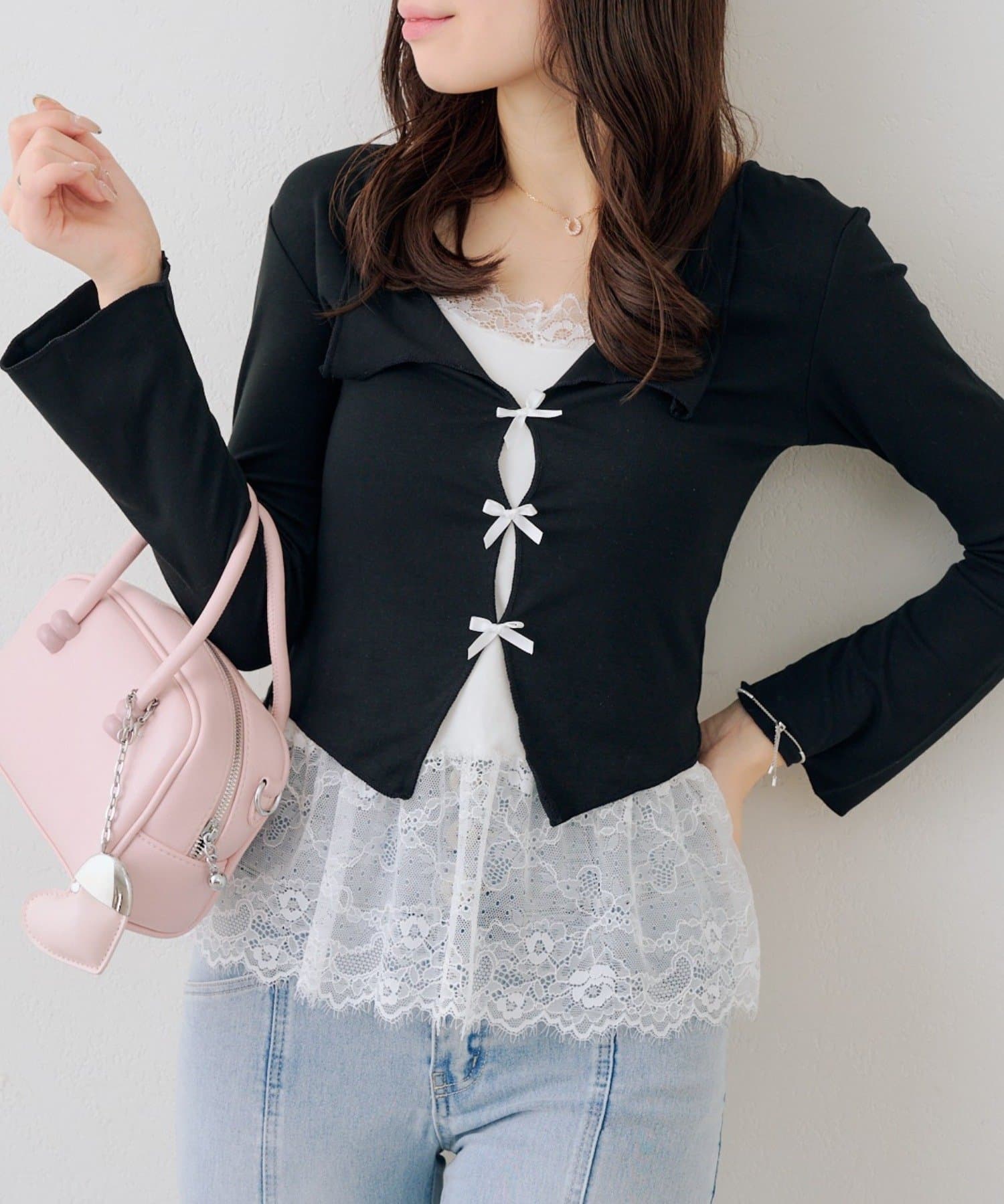 Remind me and forever(リマインドミーアンドフォーエバー) 裾レースドッキングプルオーバー