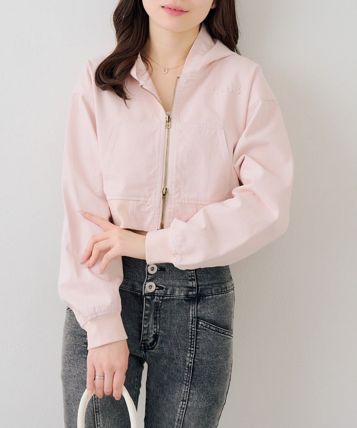 Remind me and forever(リマインドミーアンドフォーエバー) 【スタイルアップ】ショート丈ツイル/デニムマンパ