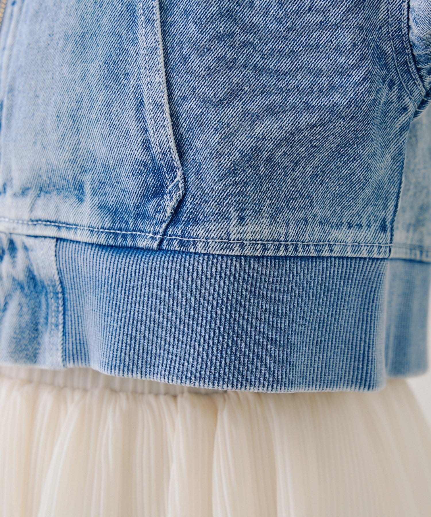 Remind me and forever(リマインドミーアンドフォーエバー) 【スタイルアップ】ショート丈ツイル/デニムマンパ