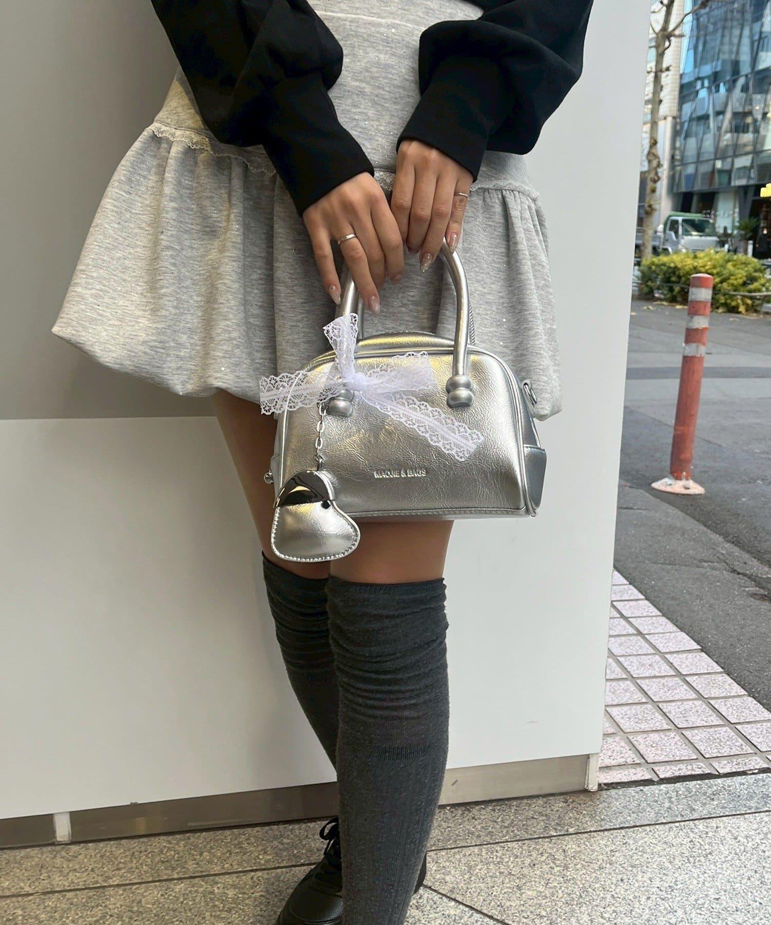 Remind me and forever(リマインドミーアンドフォーエバー) 【5色展開♡】レースリボン×チャームショルダー