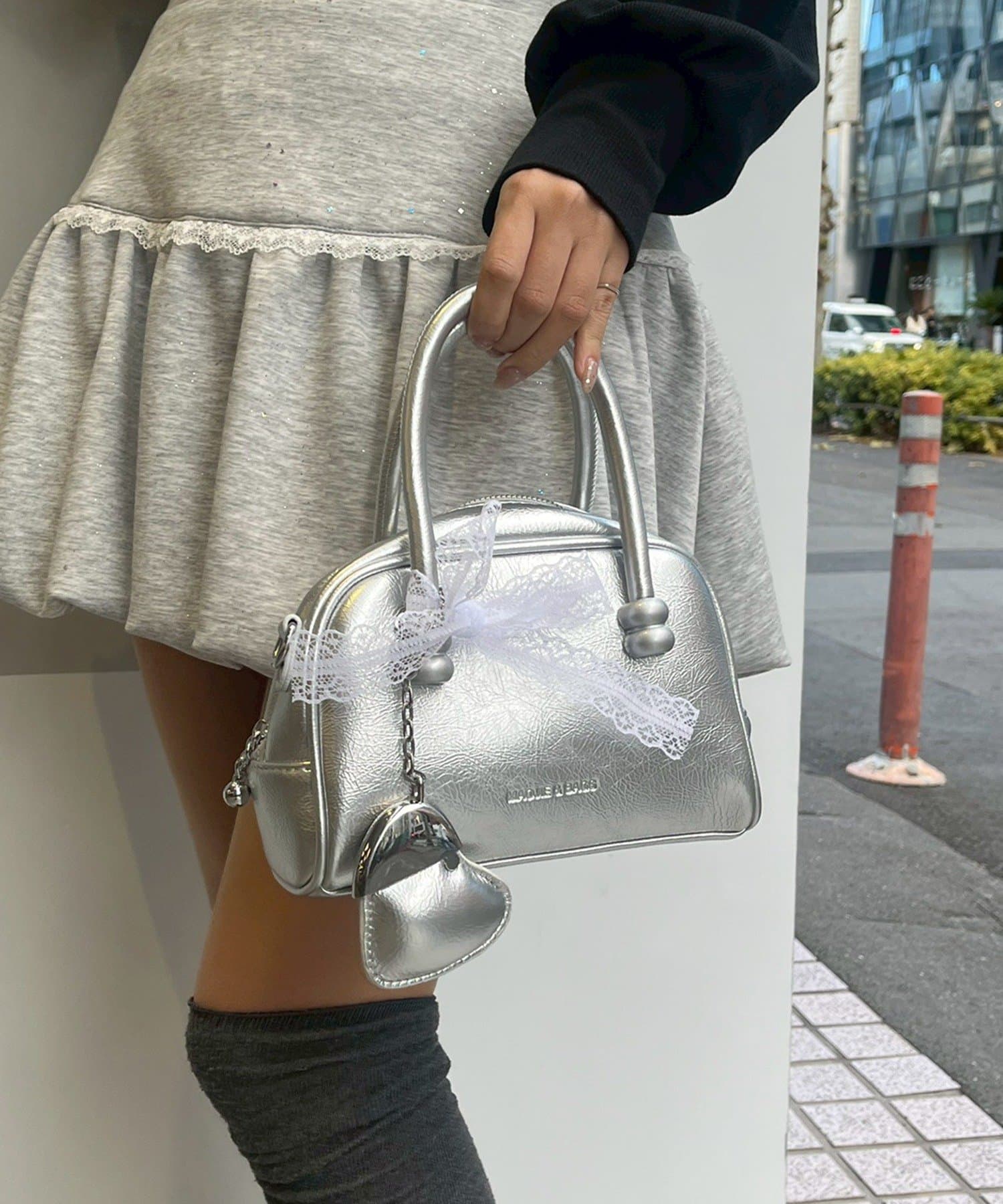 Remind me and forever(リマインドミーアンドフォーエバー) 【5色展開♡】レースリボン×チャームショルダー