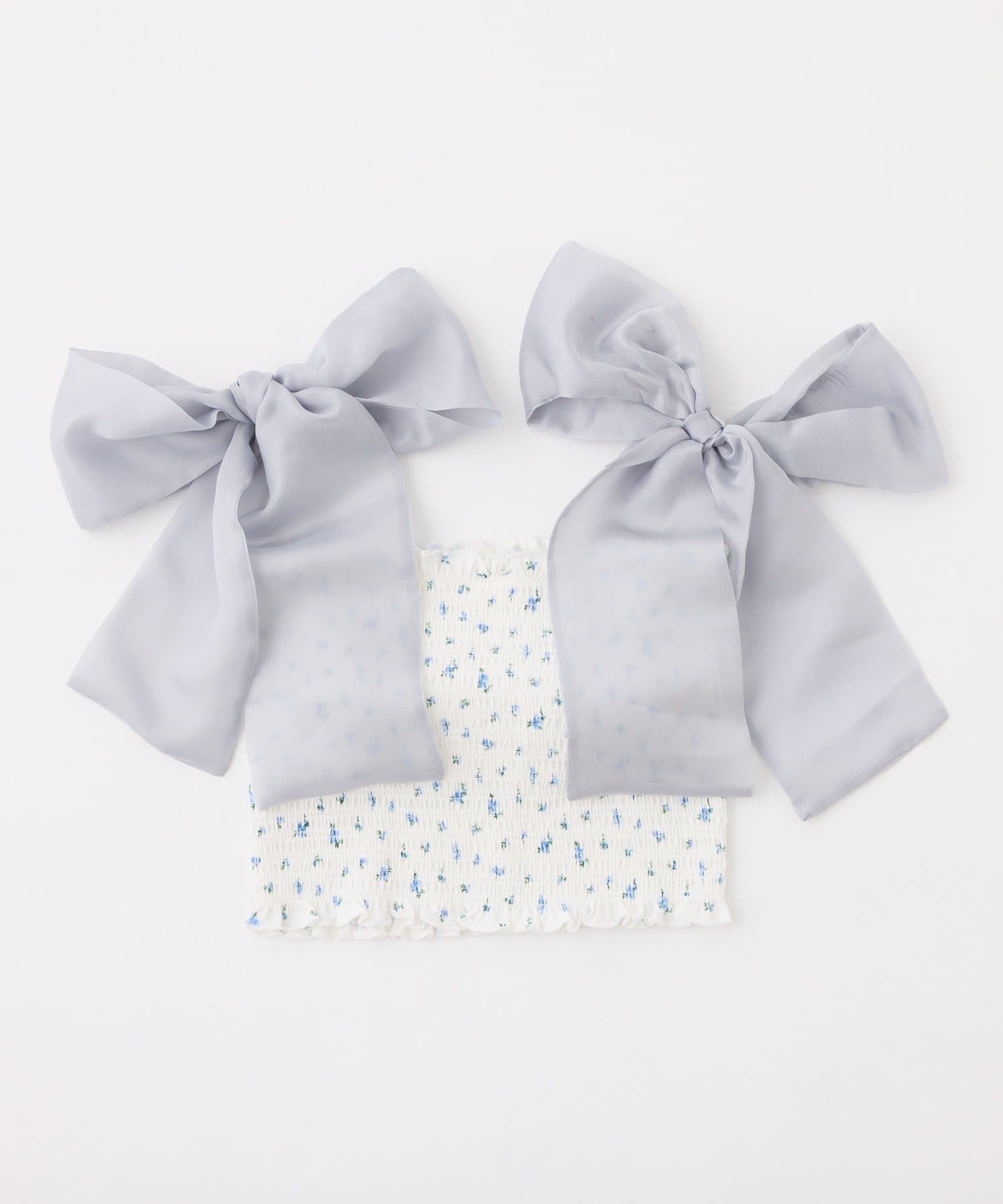 one after another NICE CLAUP(ワンアフターアナザー ナイスクラップ) 肩リボン取り外し可能カップ付きシャーリングインナー